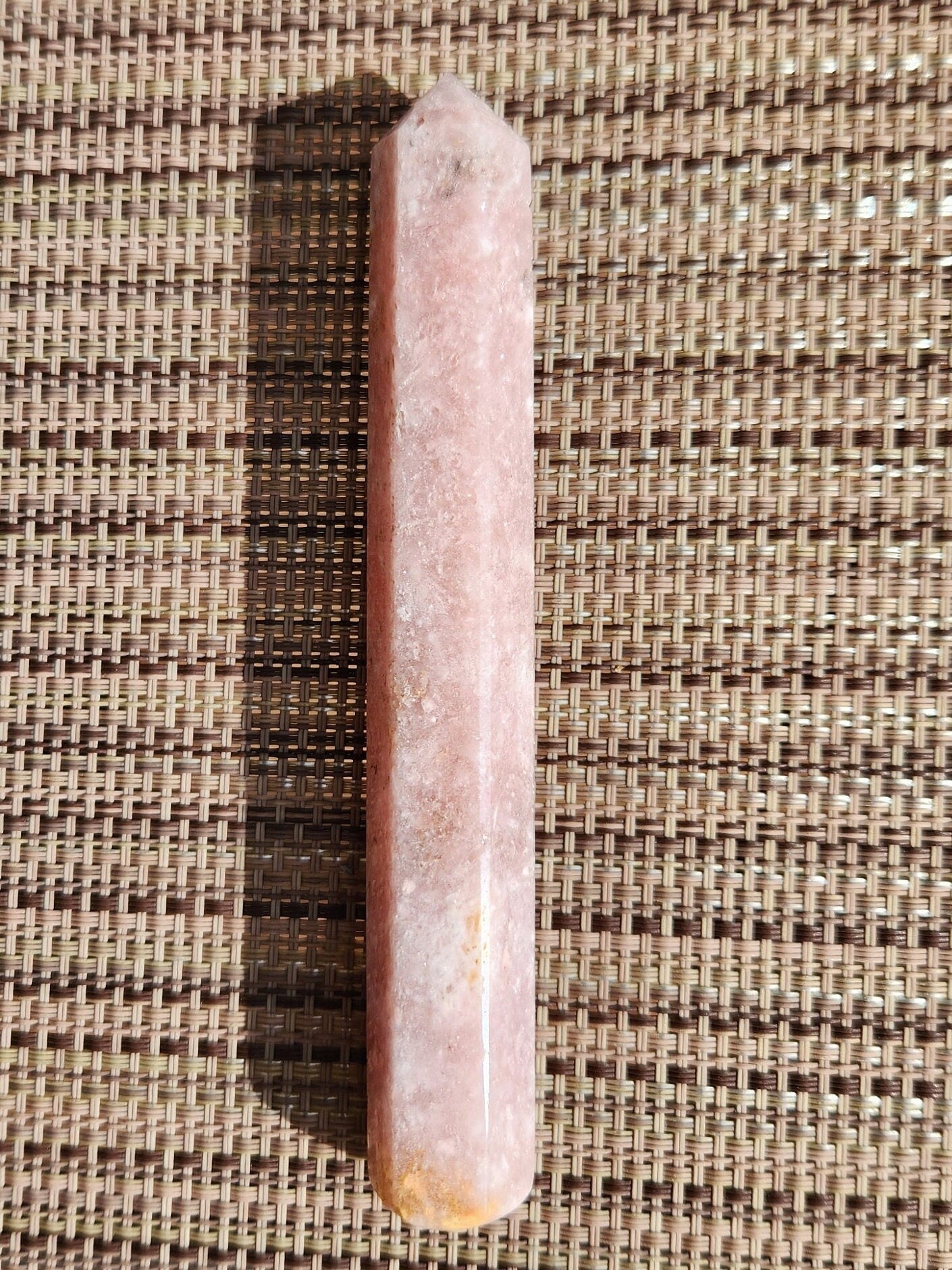 Beautiful Smooth Sparkly 6 Point High Quality Pink Amethyst Crystal Wand, Heart Chakra
