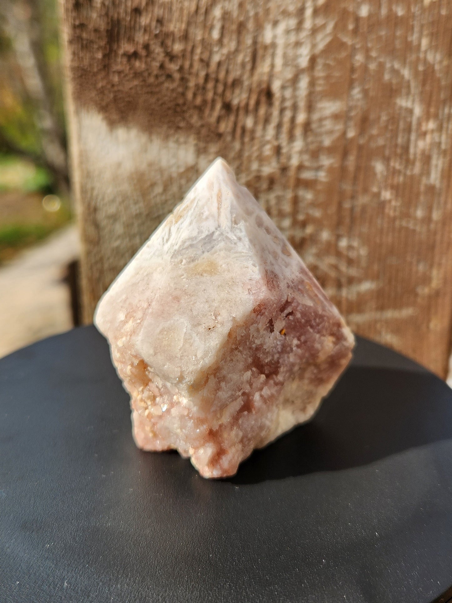 Beautiful High Quality Small Pink Amethyst Crystal Top Polish with Druzy