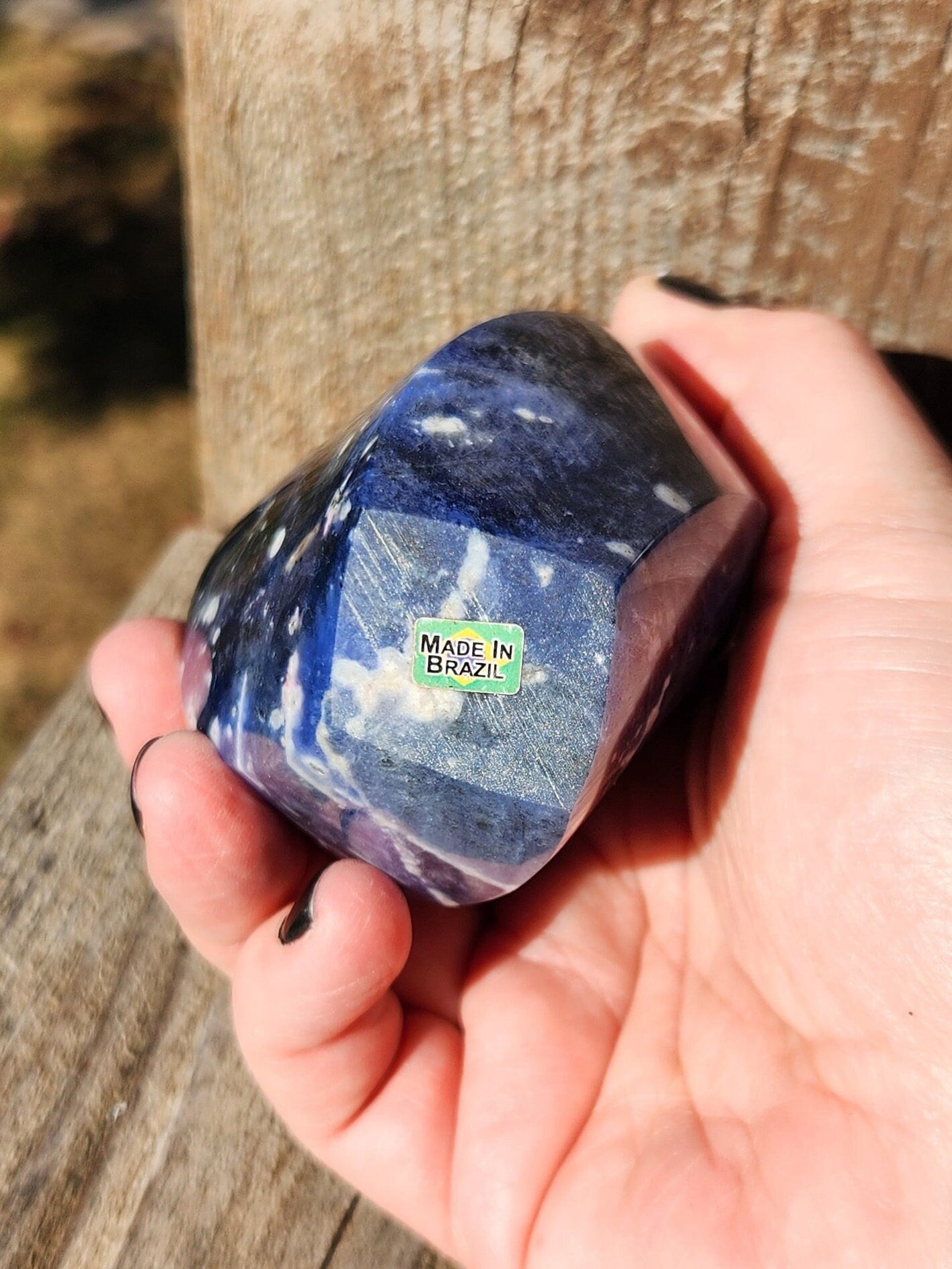 High Polished Sodalite Crystal Flame - Brazil