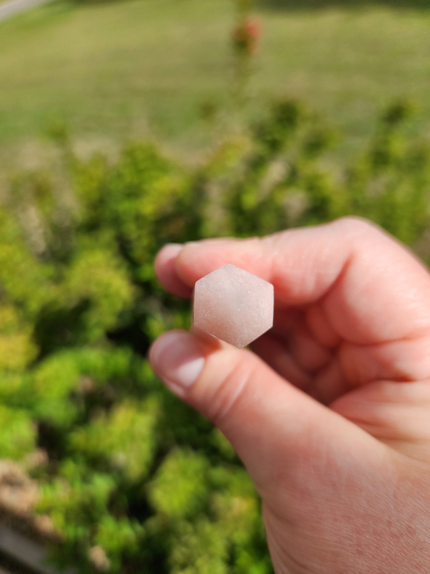 Sparkly Light Pink Amethyst Crystal Wand: Heart Chakra Energy