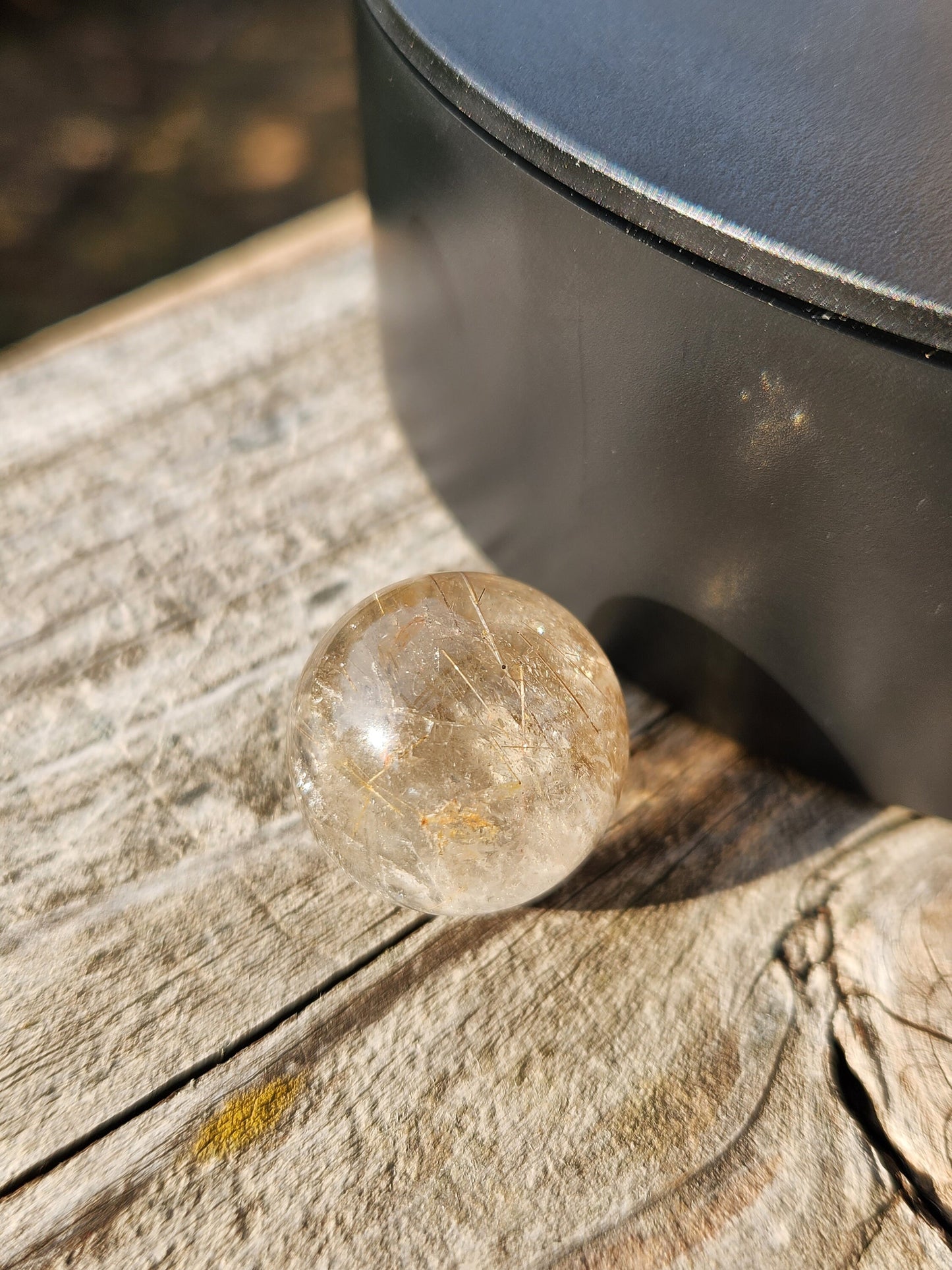 Gorgeous AAA Juicy Clear Quartz Mini Sphere Crystal with Rutile