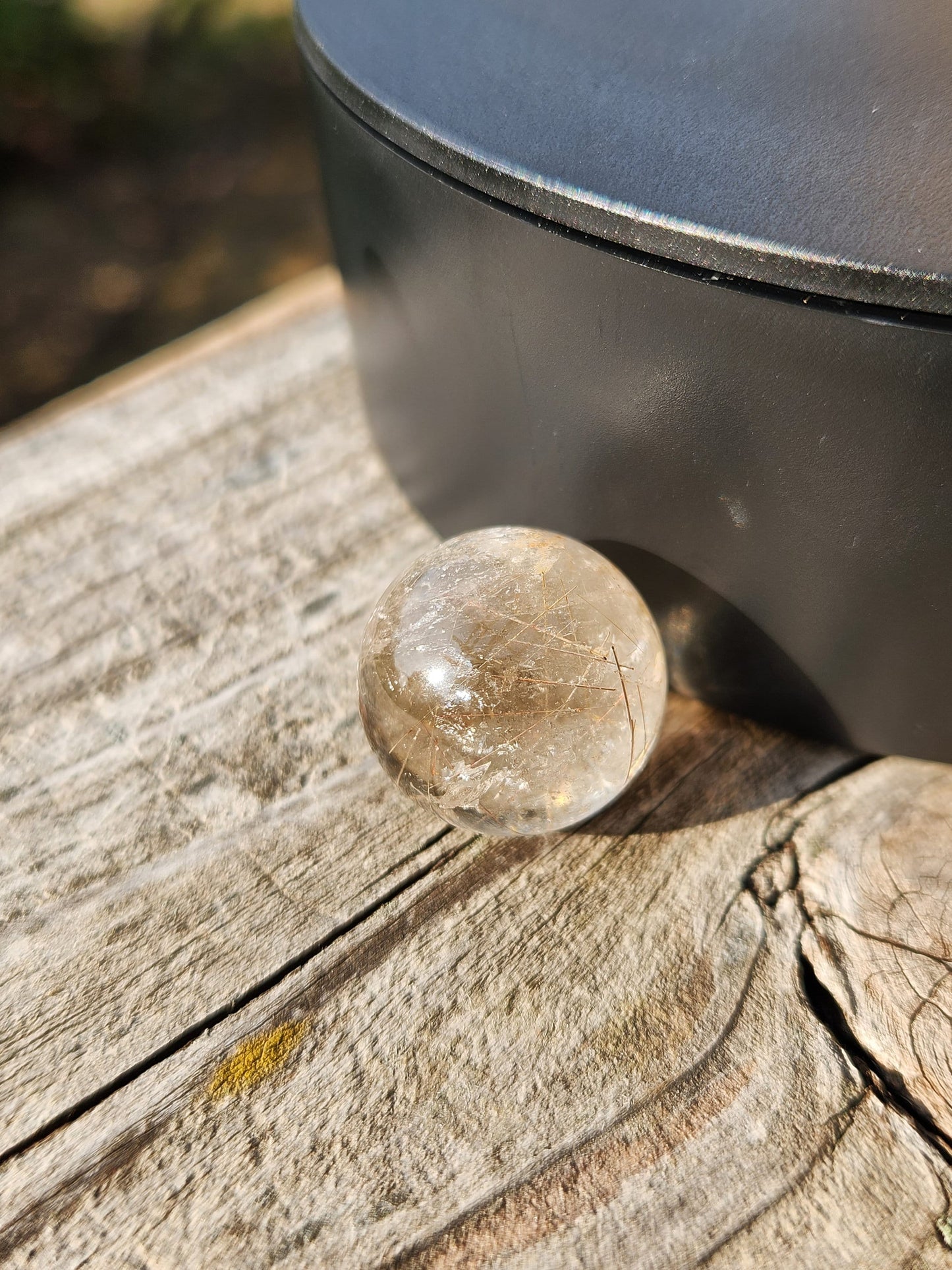 Gorgeous AAA Juicy Clear Quartz Mini Sphere Crystal with Rutile