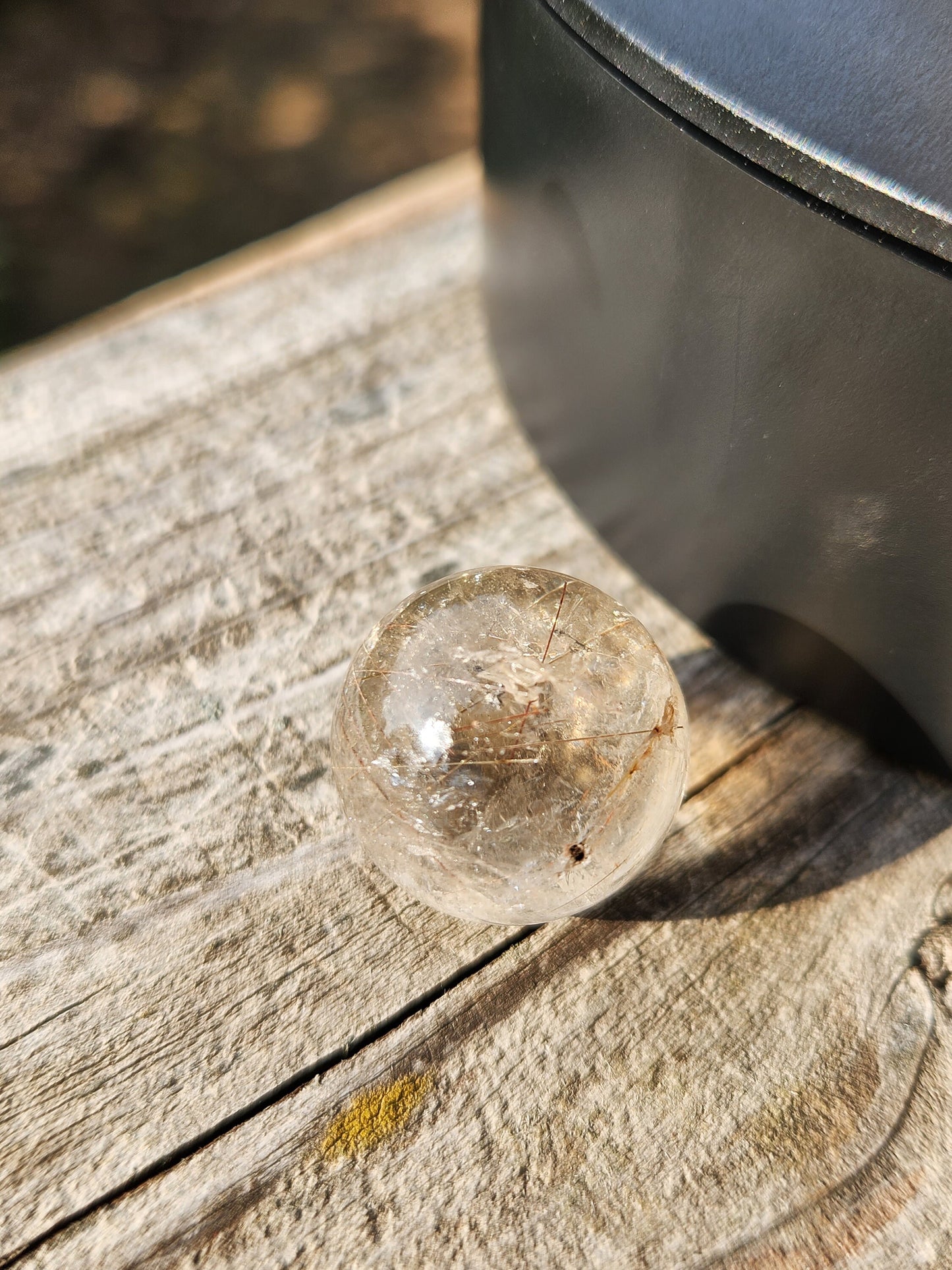 Gorgeous AAA Juicy Clear Quartz Mini Sphere Crystal with Rutile