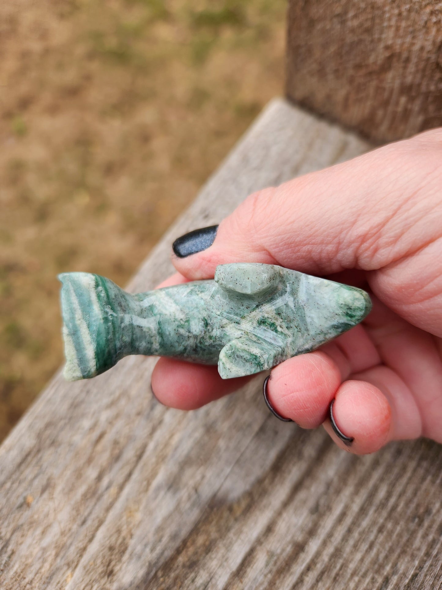 Beautiful Small Dolomite and Calcite Dolphin Crystal High Polish Stone Carving