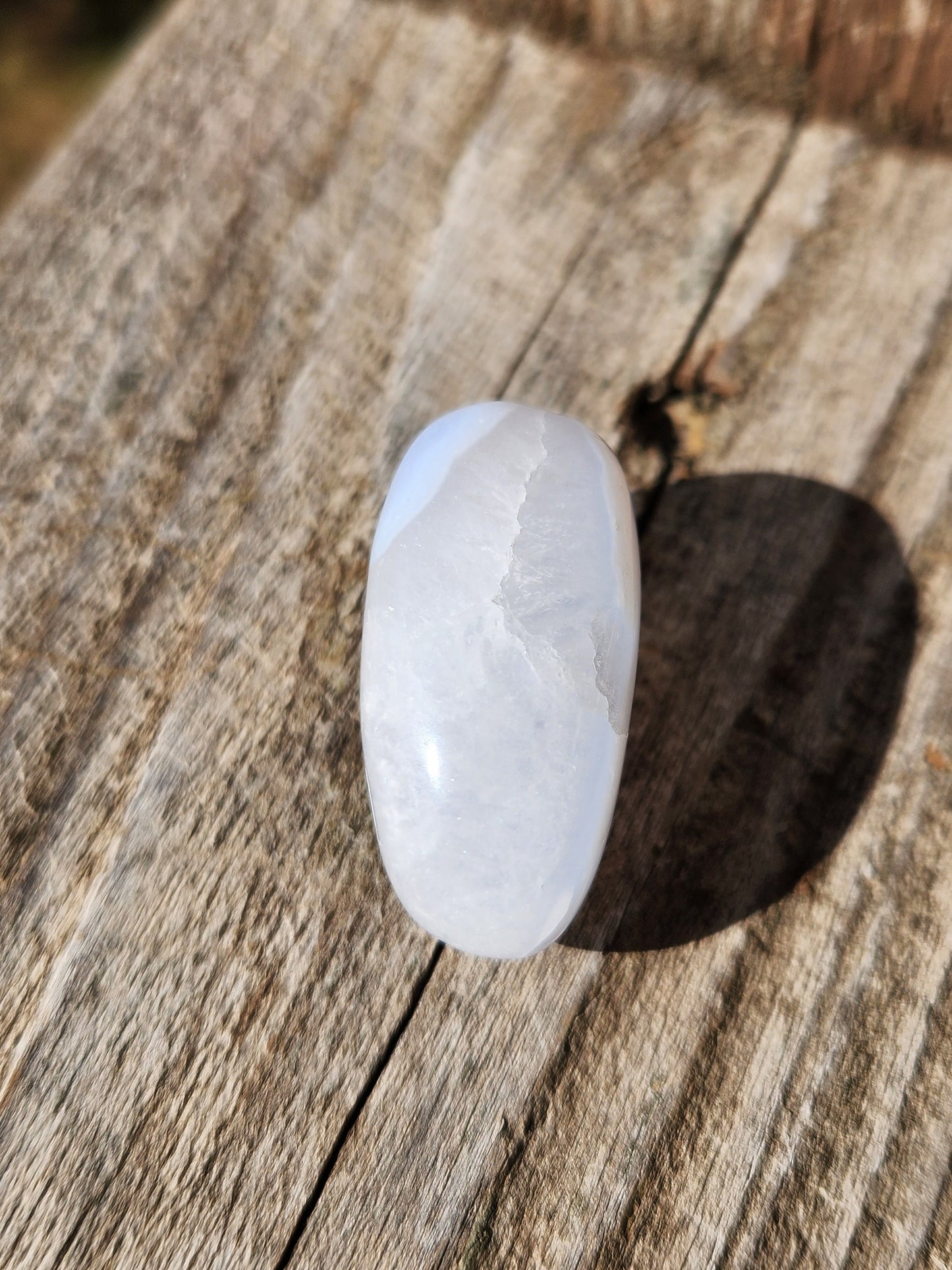 Gorgeous High Quality and High Polished AAA Blue Lace Agate Tumble Palm Stone