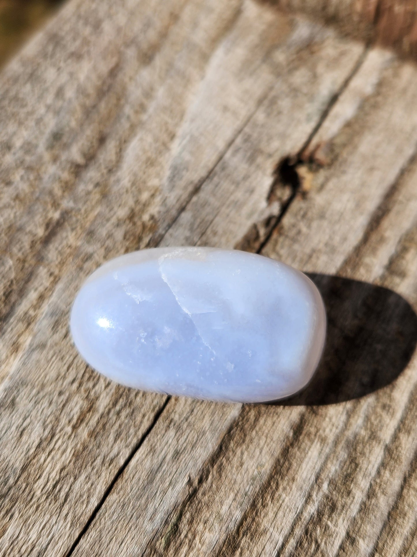 Gorgeous High Quality and High Polished AAA Blue Lace Agate Tumble Palm Stone