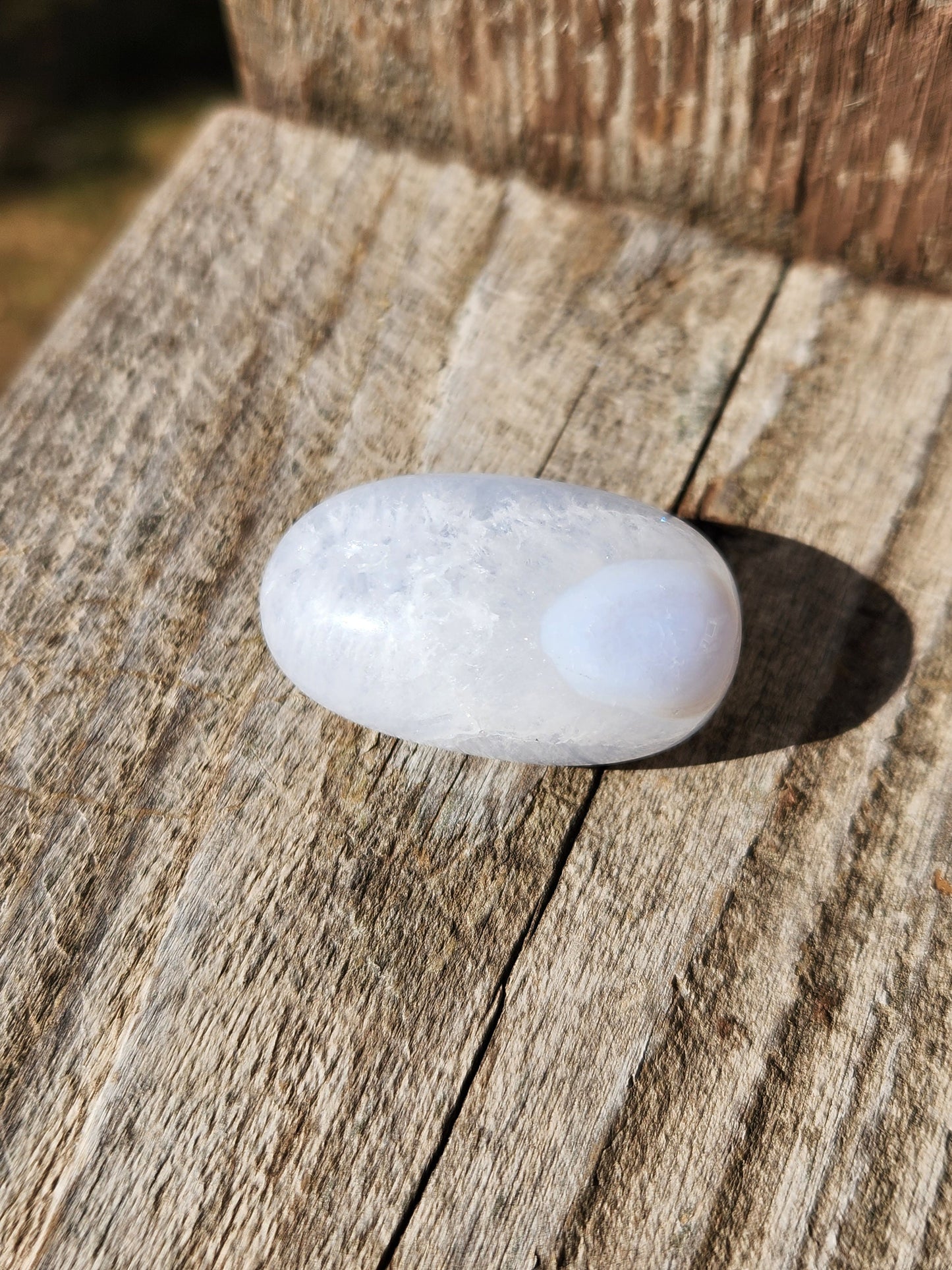 Gorgeous High Quality and High Polished AAA Blue Lace Agate Tumble Palm Stone