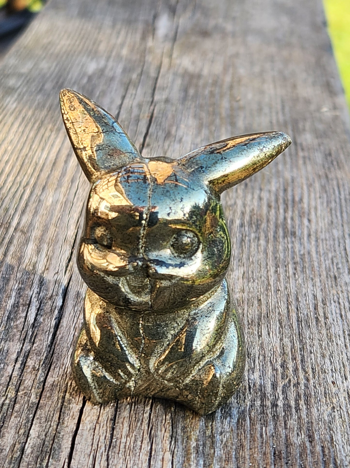Super Cute Carved Pyrite Pikachu Natural Stone Crystal Pokemon