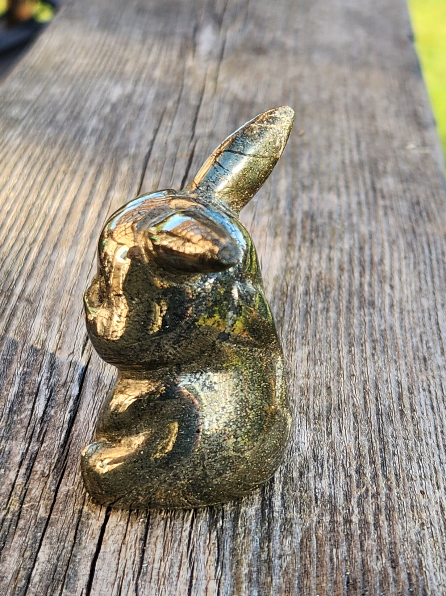 Super Cute Carved Pyrite Pikachu Natural Stone Crystal Pokemon