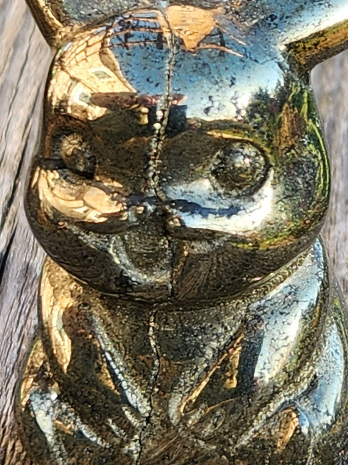 Super Cute Carved Pyrite Pikachu Natural Stone Crystal Pokemon