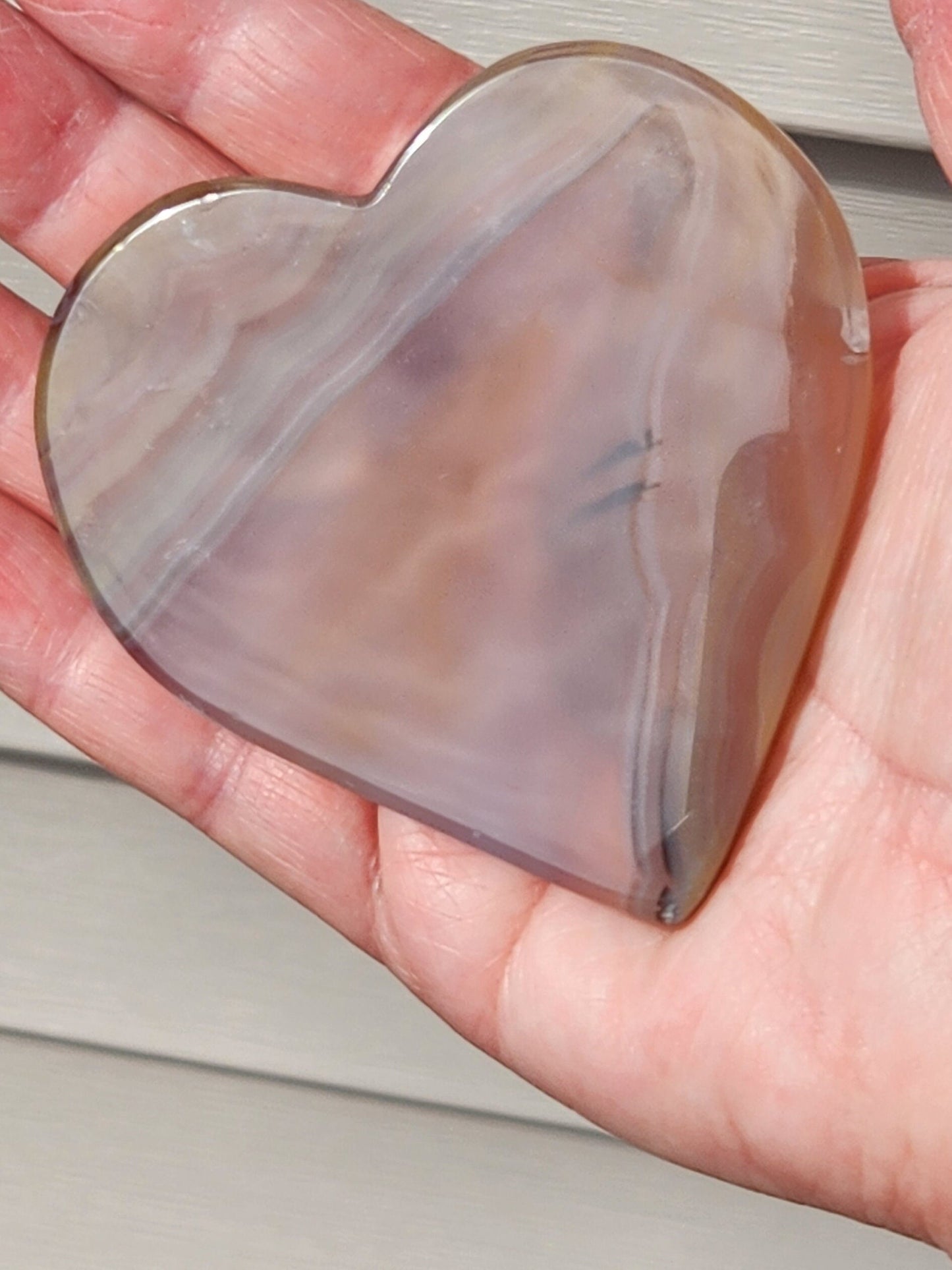 Beautiful Buttery Polished Druzy Agate Crystal Heart on metal stand