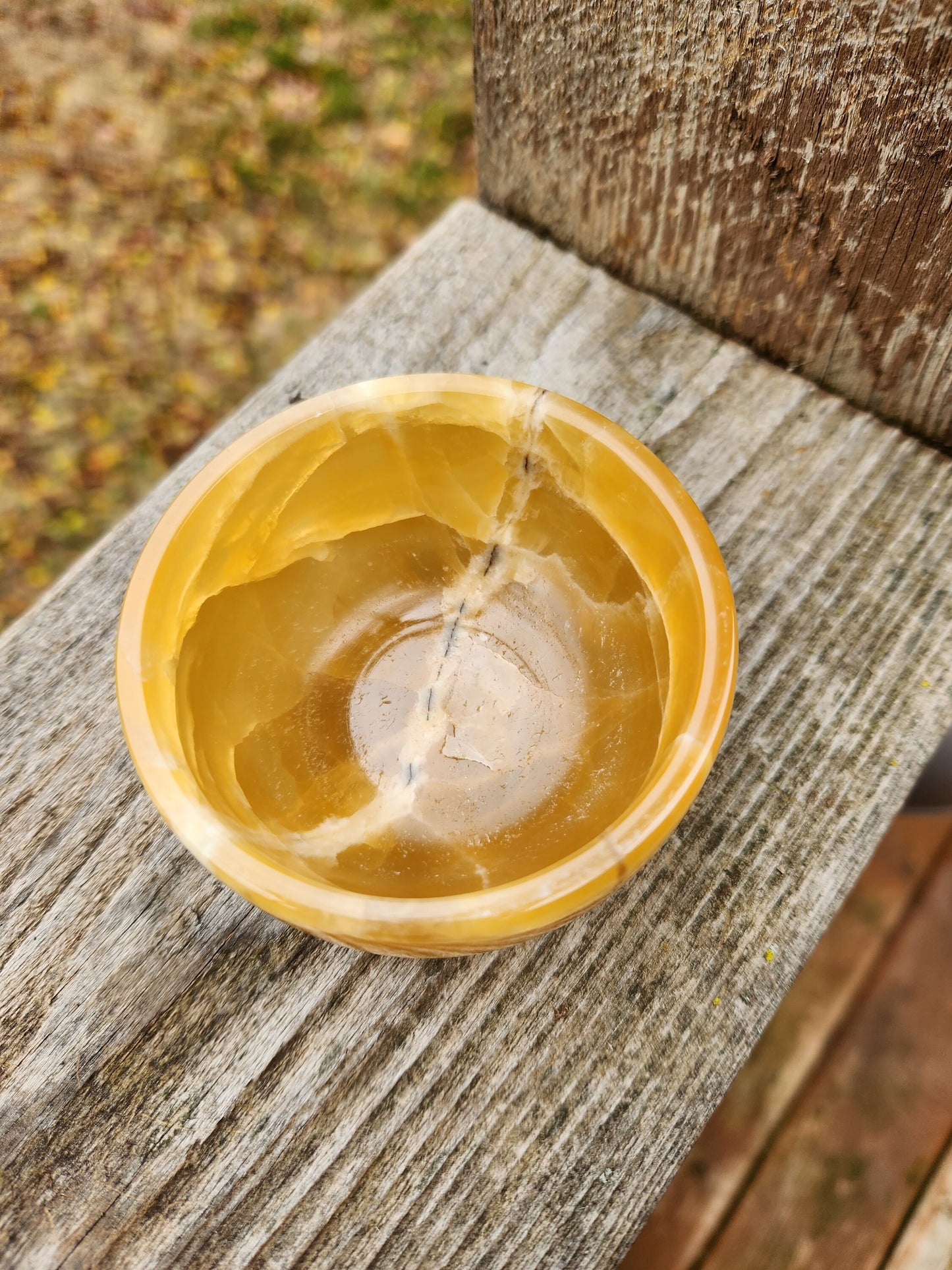 Gorgeous AAA Honey Calcite Small Crystal Bowl