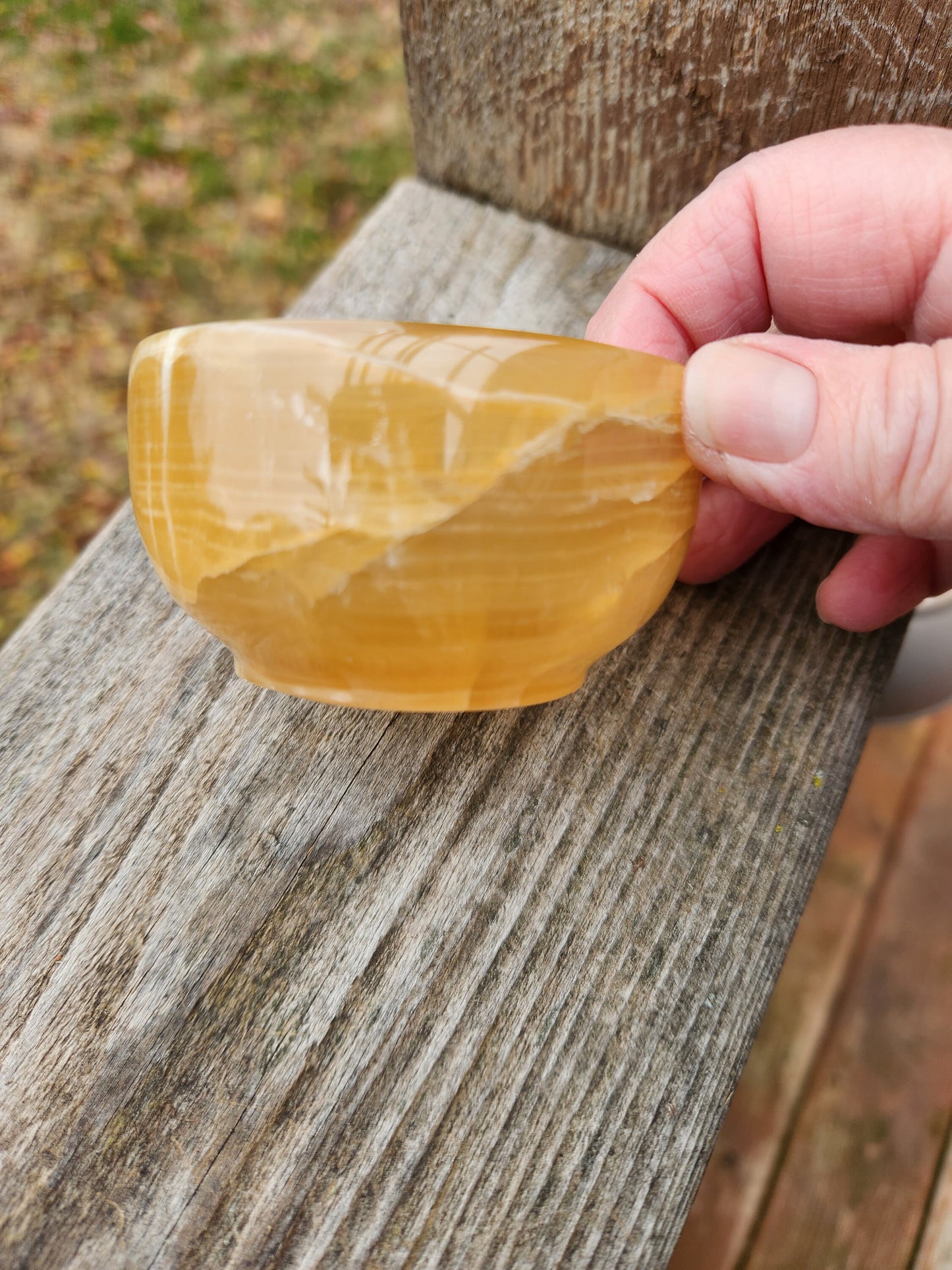 Gorgeous AAA Honey Calcite Small Crystal Bowl