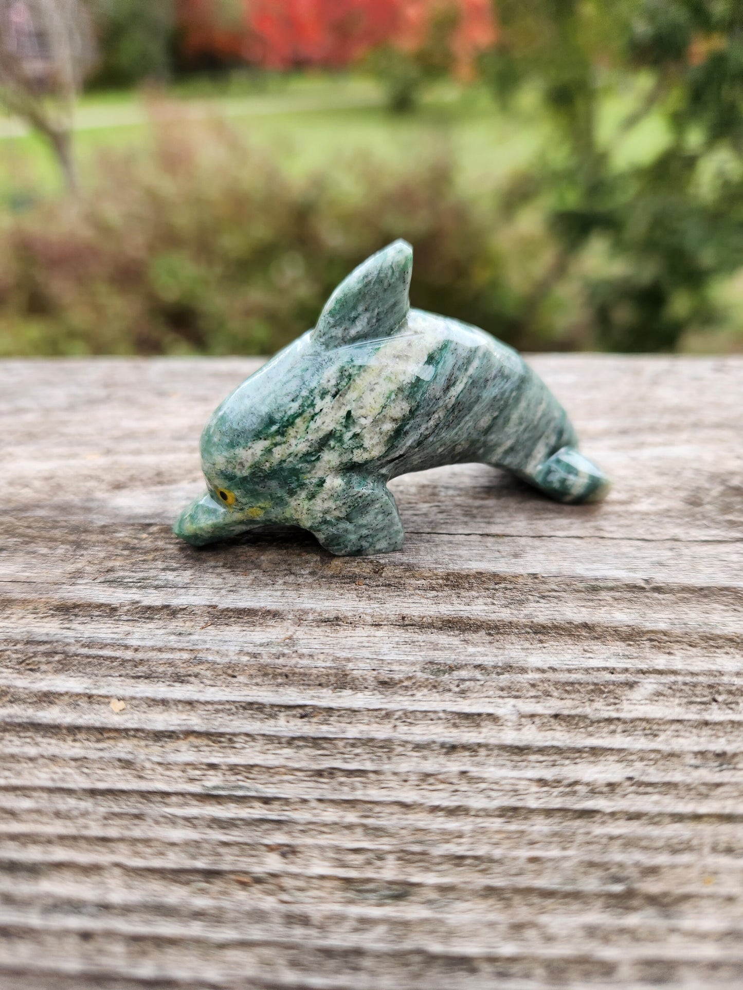 Beautiful Small Dolomite and Calcite Dolphin Crystal High Polish Stone Carving