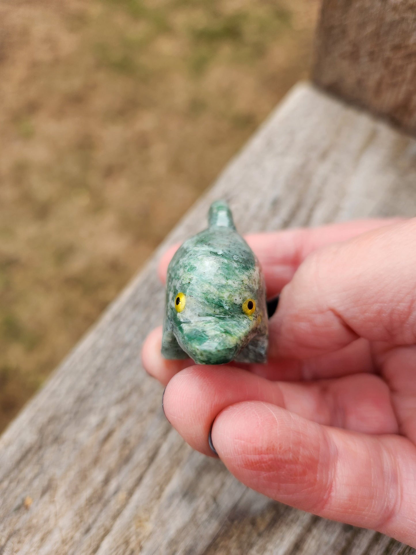 Beautiful Small Dolomite and Calcite Dolphin Crystal High Polish Stone Carving