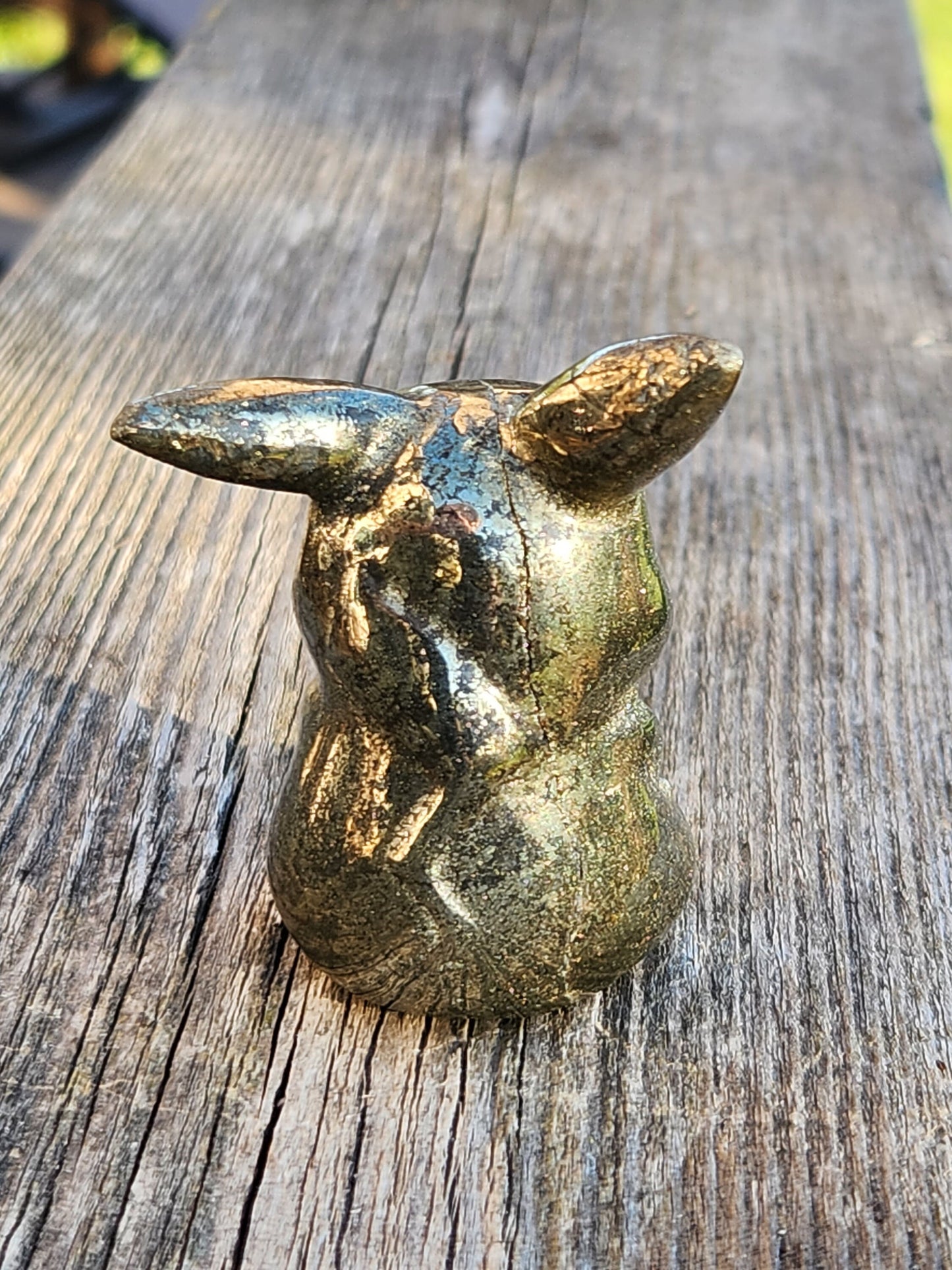 Super Cute Carved Pyrite Pikachu Natural Stone Crystal Pokemon