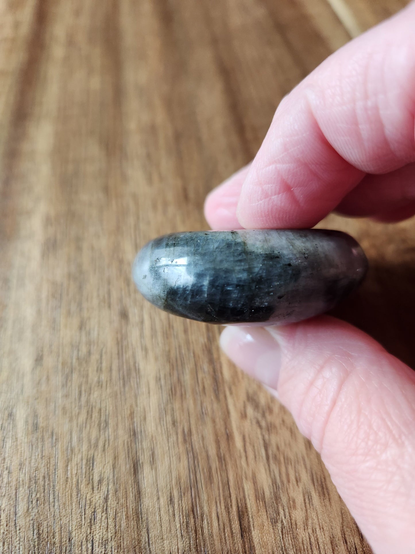 AAA Labradorite Crystal Tumble: Purple & Blue Flash, Palm Stone