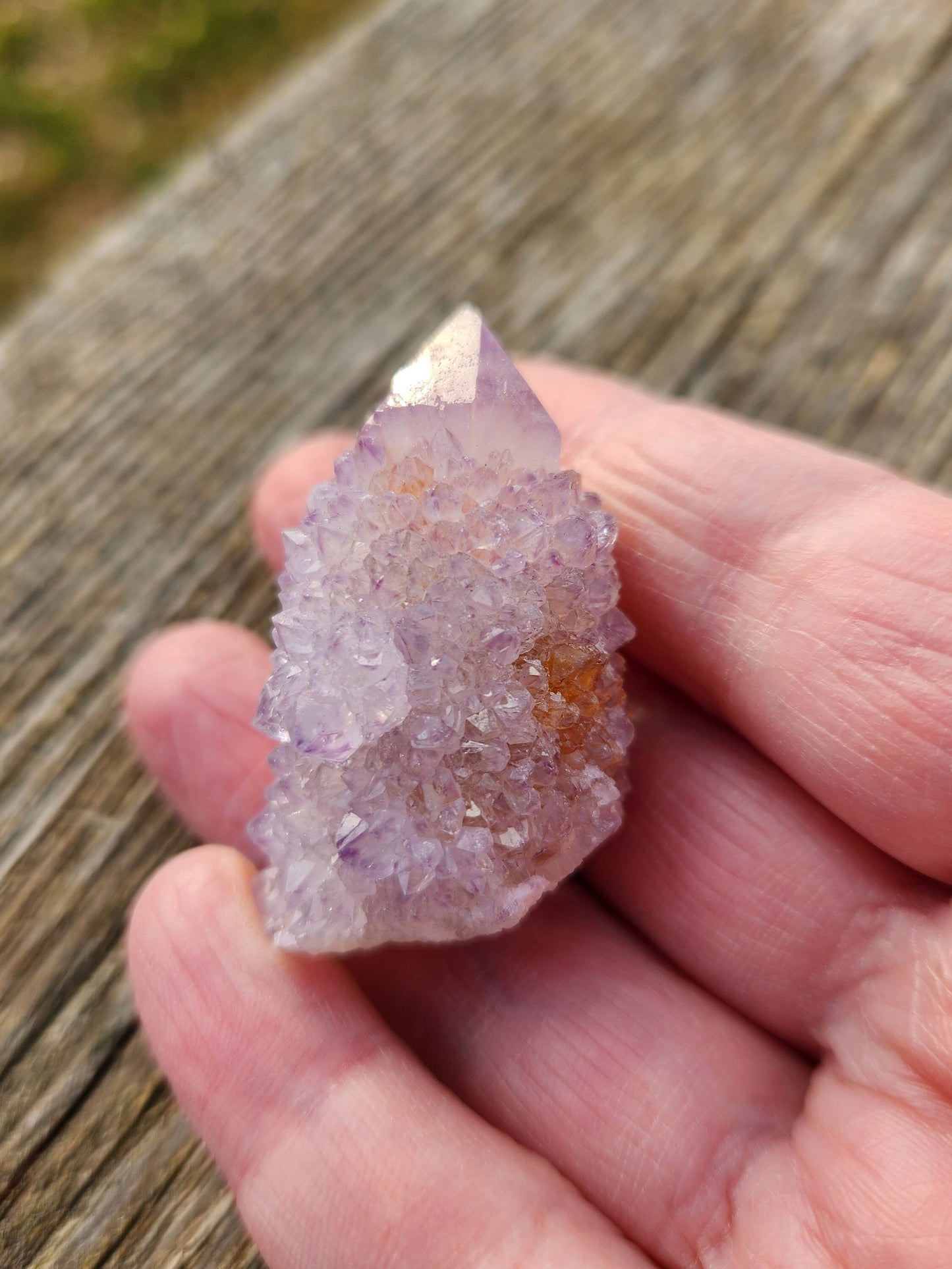 Beautiful AAA Large Lavender Spirit Quartz Raw Crystal Point, Ametrine, South African Cactus Quartz