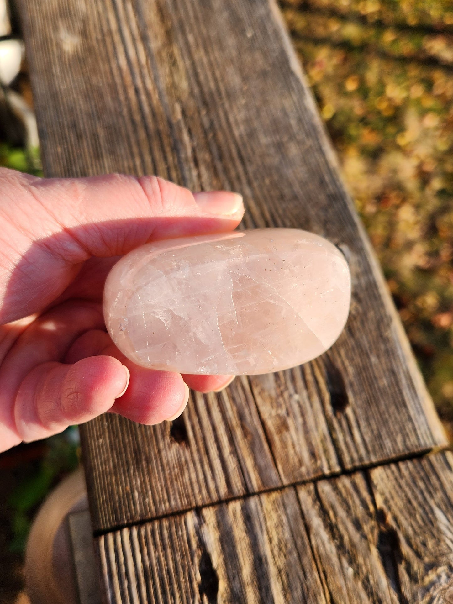 AAA Rose Quartz Crystal Freeform with Rainbows
