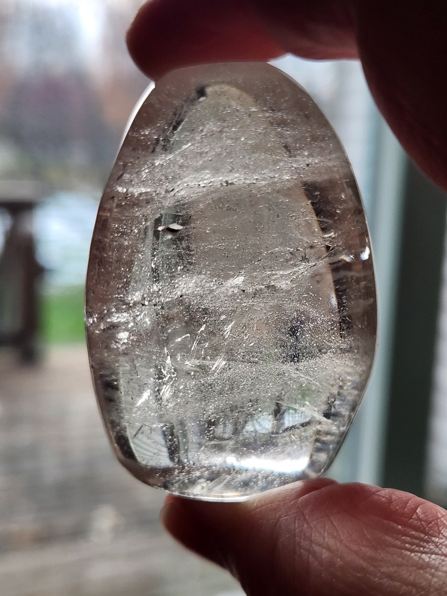 AAA Clear Quartz Crystal Freeform with Inclusions - Brazil