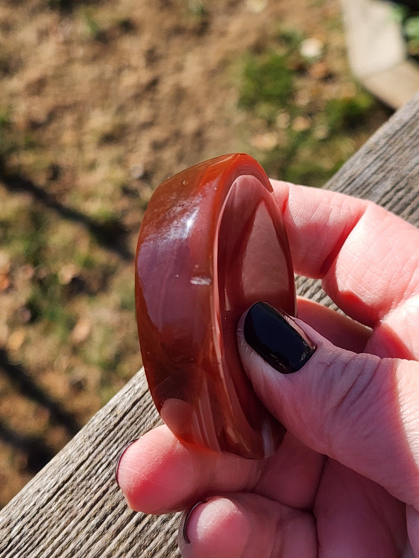 Beautiful Carnelian Crystal Chunky Small Bowl Dish Sphere Holder