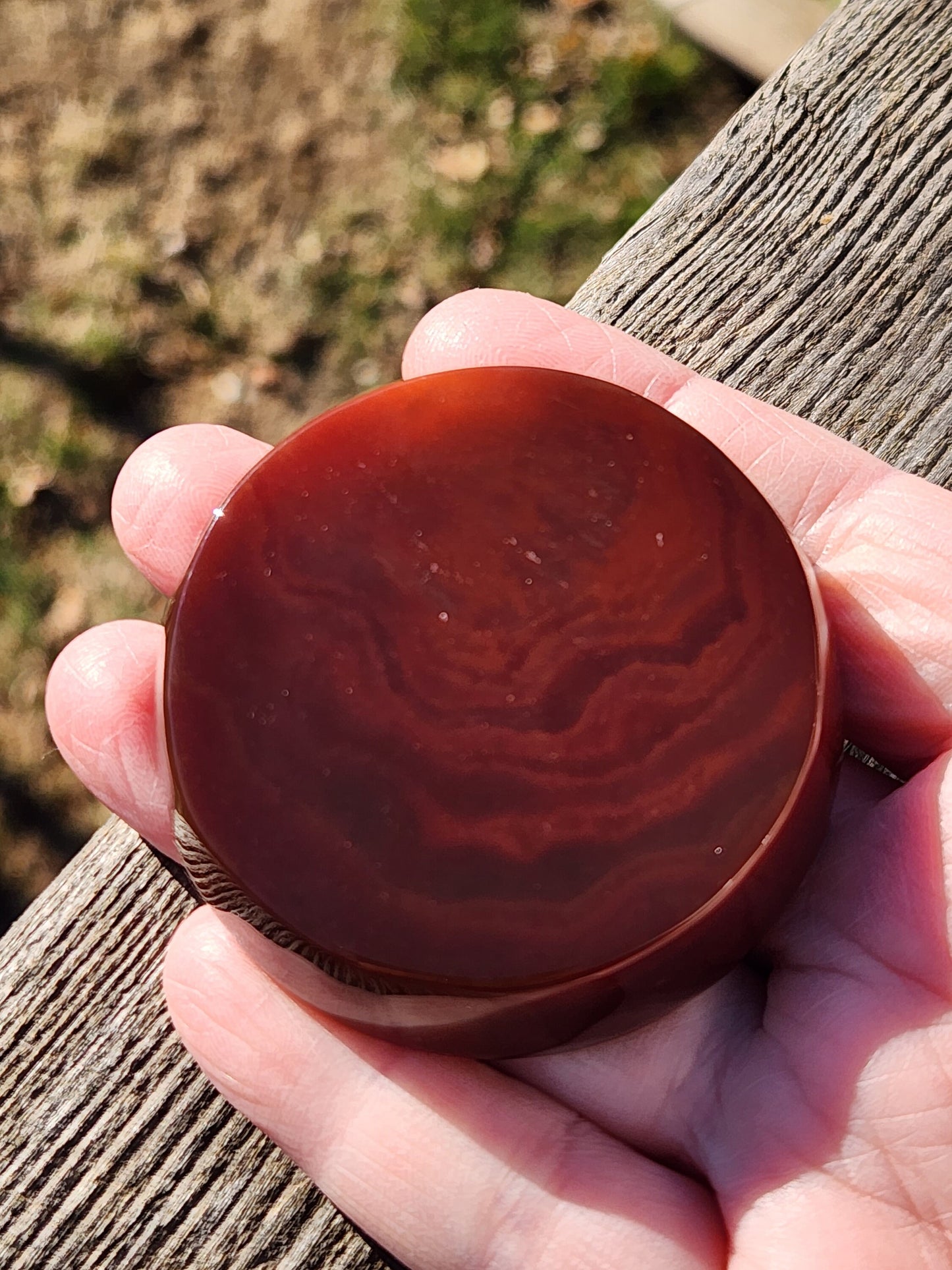 Beautiful Carnelian Crystal Chunky Small Bowl Dish Sphere Holder
