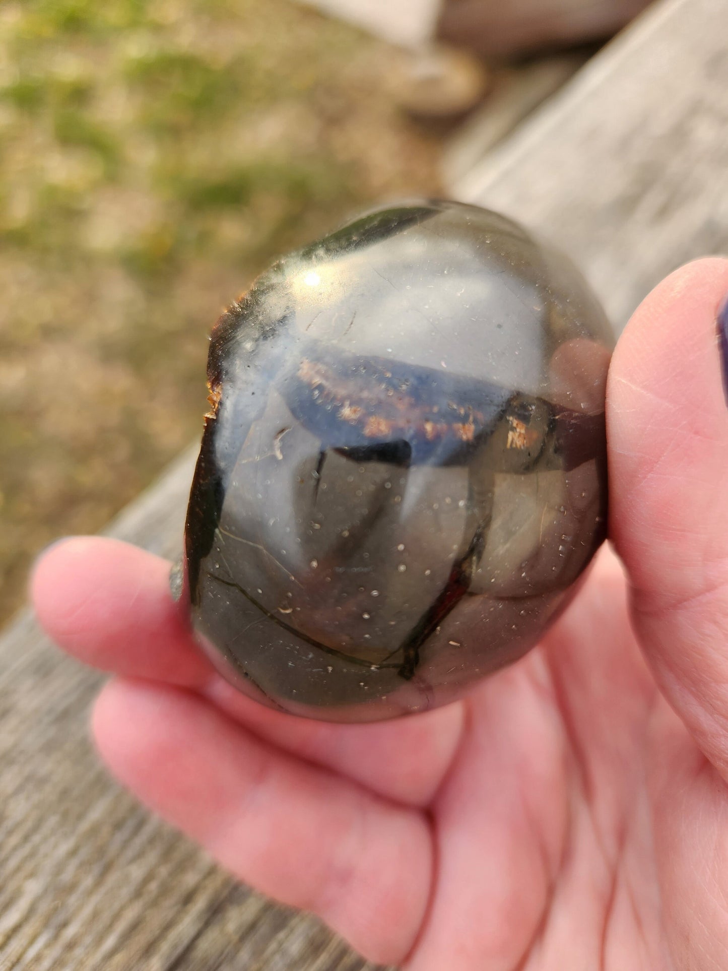 Beautiful AAA High Quality Septarian Dragon Rock Egg Crystal with stand