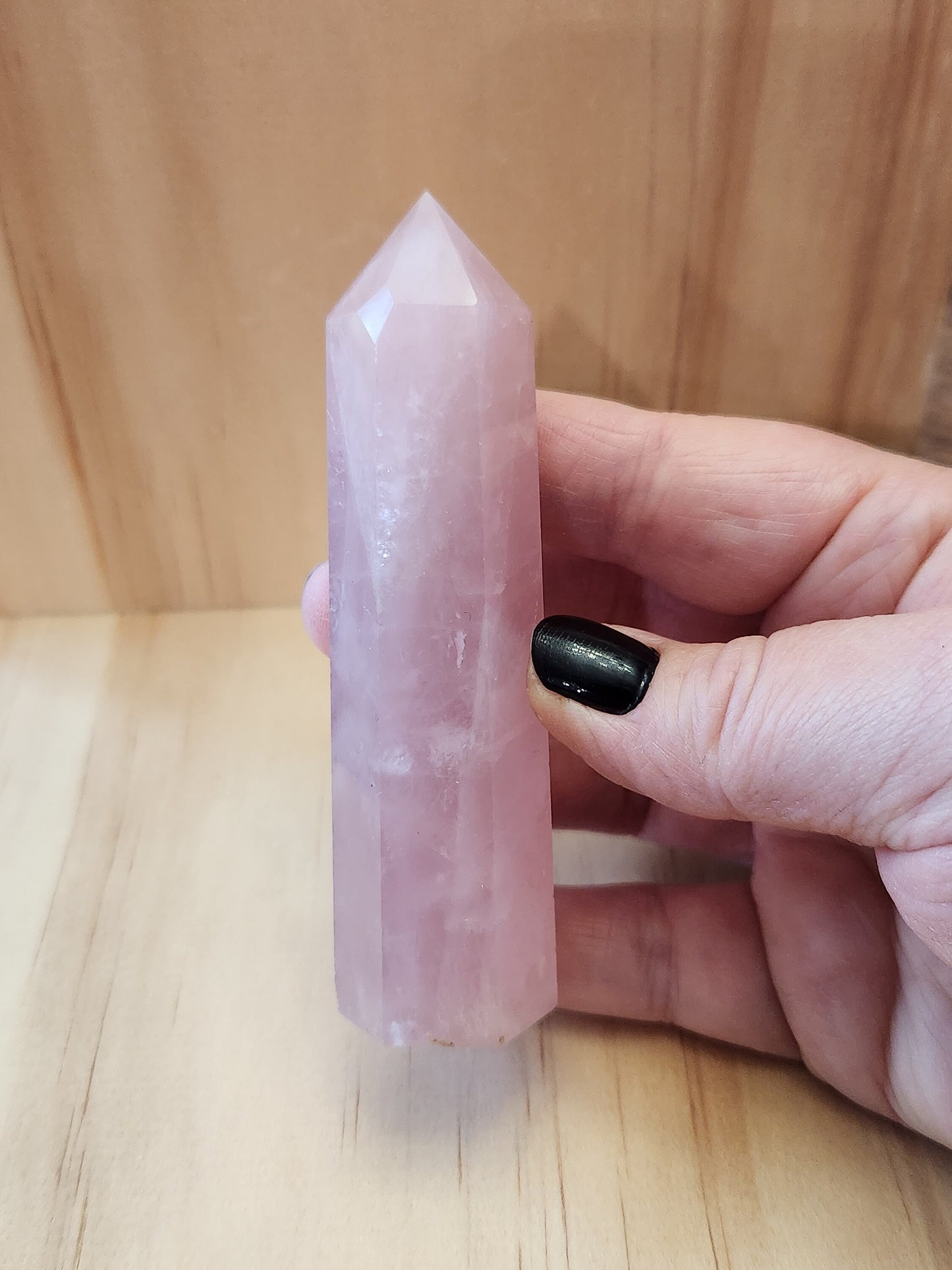 Beautiful AAA Pink Rose Quartz Crystal Tower, Generator