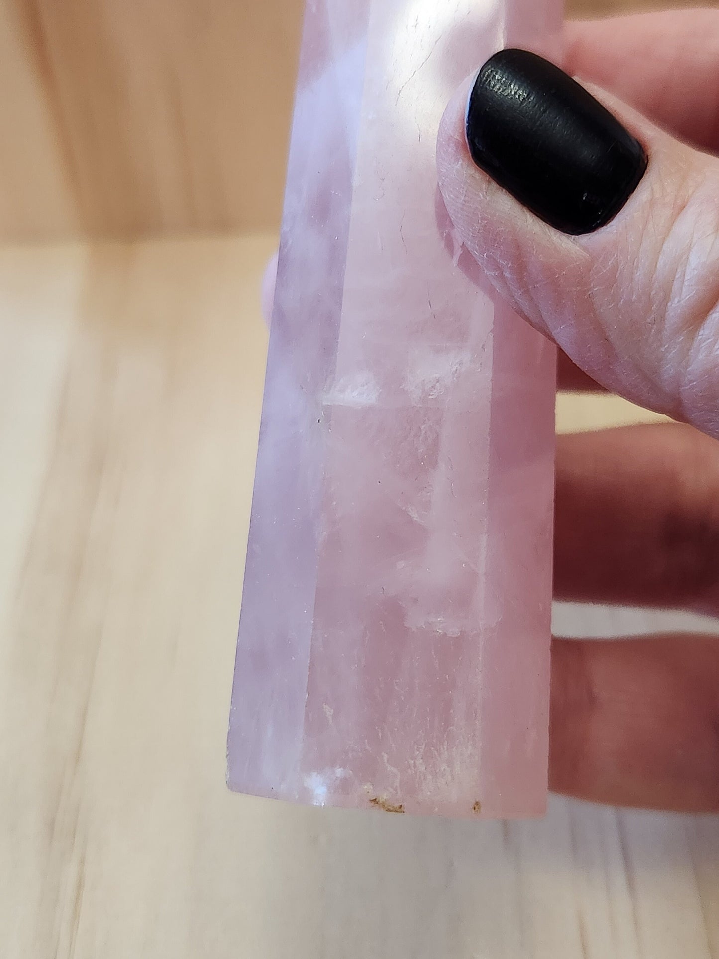 Beautiful AAA Pink Rose Quartz Crystal Tower, Generator
