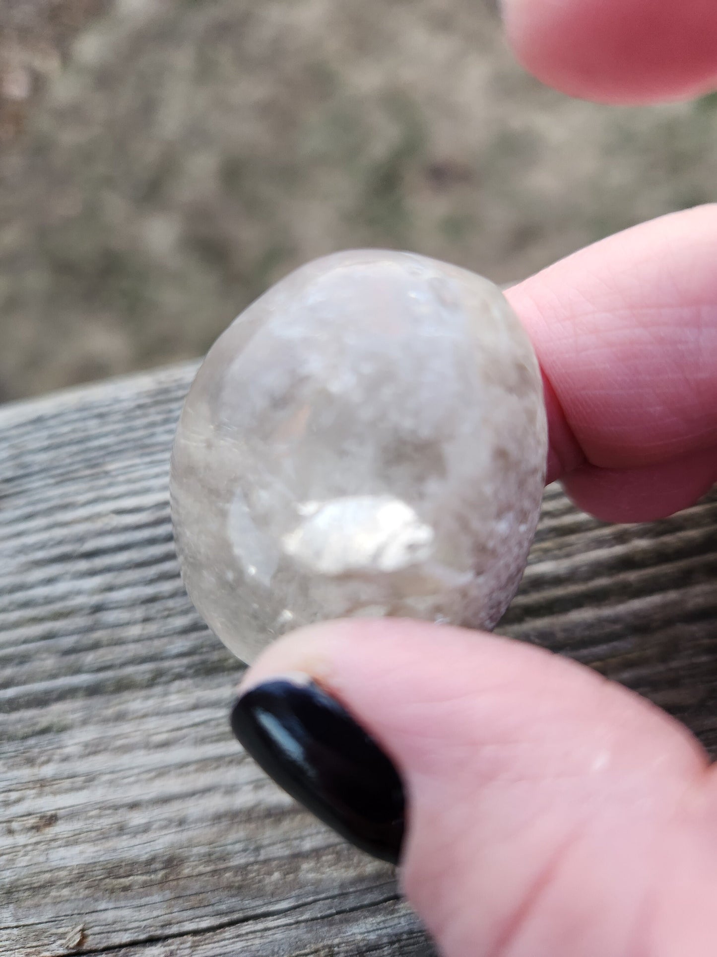 Gorgeous High Quality Smoky Garden Quartz Crystal Tumble, Lodolite, Dream Stone