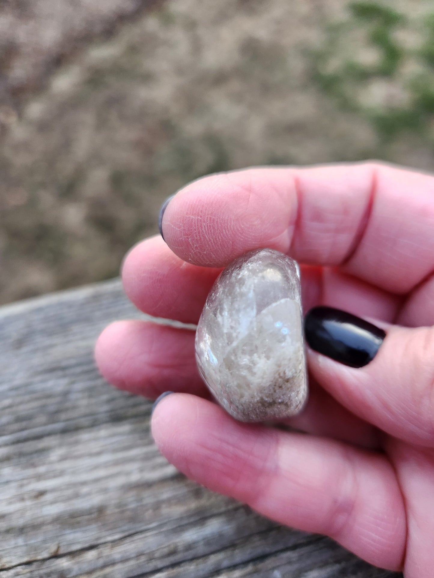 Gorgeous High Quality Smoky Garden Quartz Crystal Tumble, Lodolite, Dream Stone