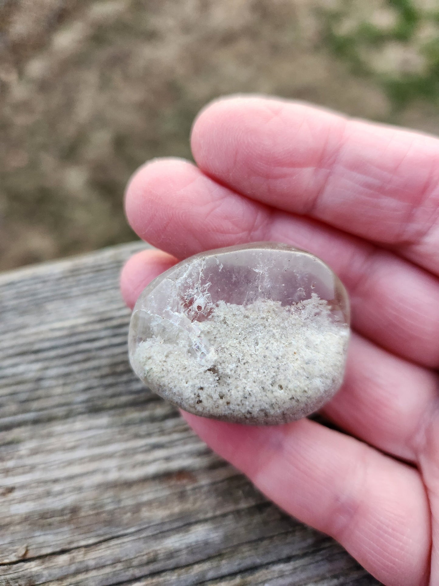 Gorgeous High Quality Smoky Garden Quartz Crystal Tumble, Lodolite, Dream Stone