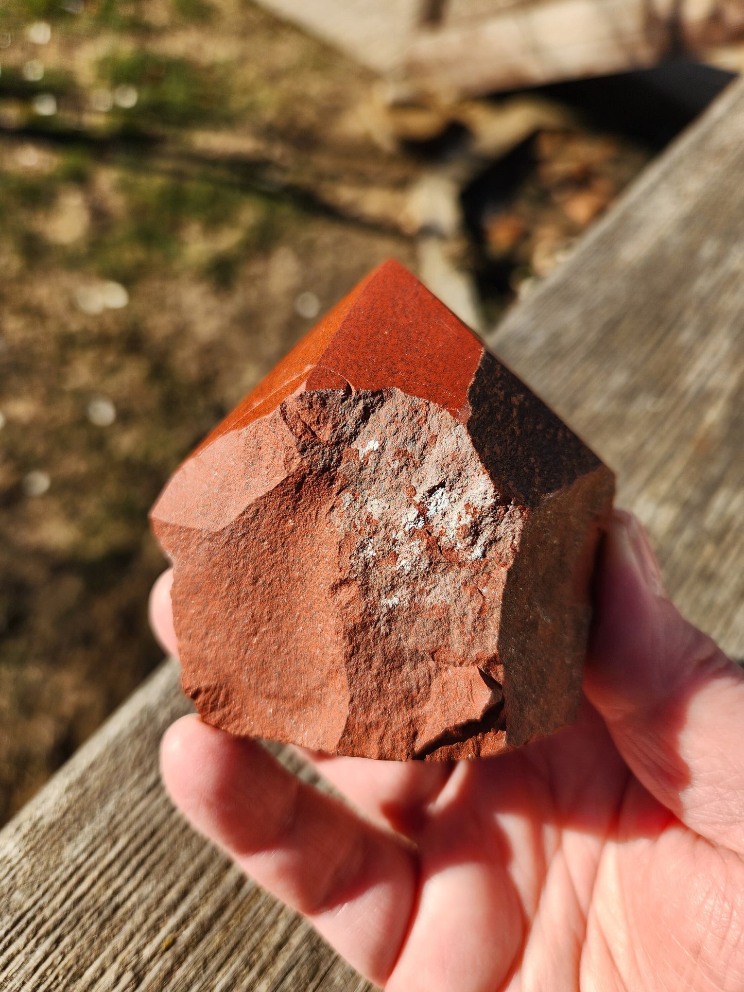 Beautiful AAA High Quality Red Jasper Crystal Top Polish with Hematite Flash