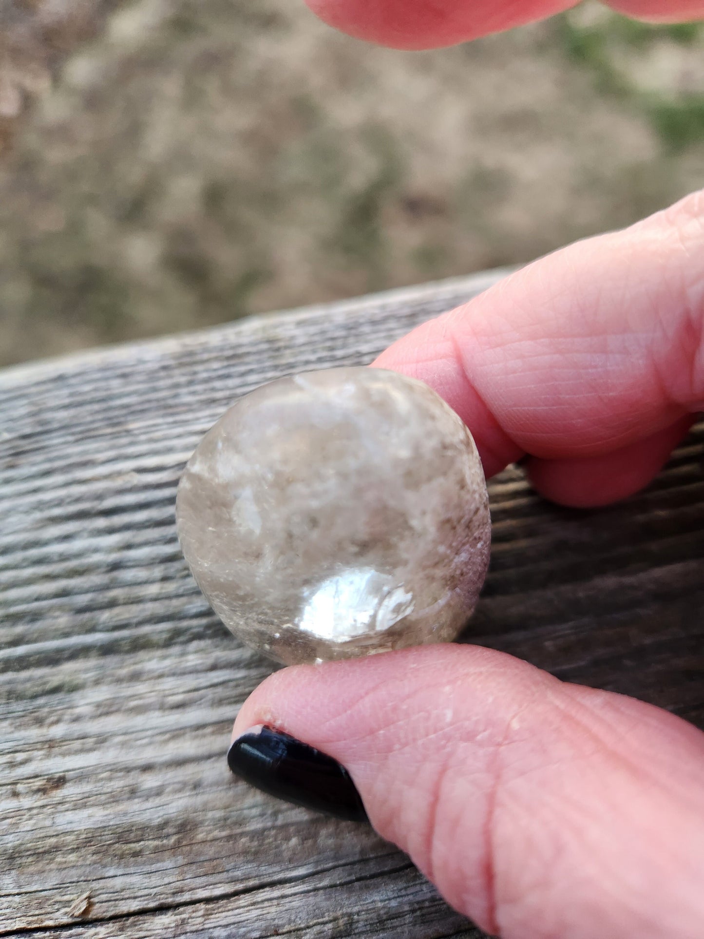 Gorgeous High Quality Smoky Garden Quartz Crystal Tumble, Lodolite, Dream Stone