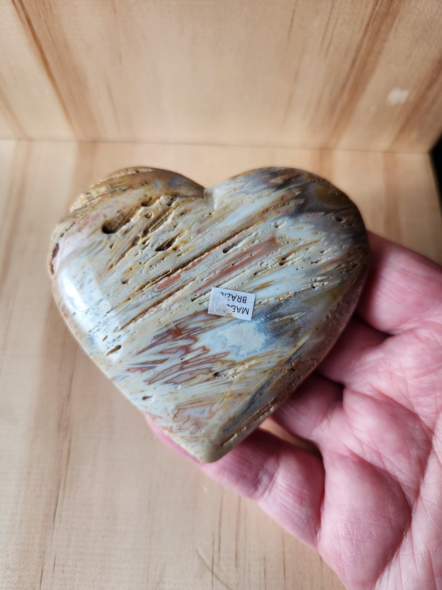 Gorgeous Druzy High Polished Bahia Jasper Crystal Druzy Heart