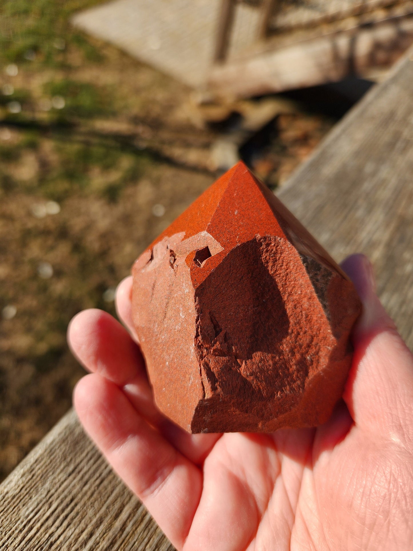 Beautiful AAA High Quality Red Jasper Crystal Top Polish with Hematite Flash