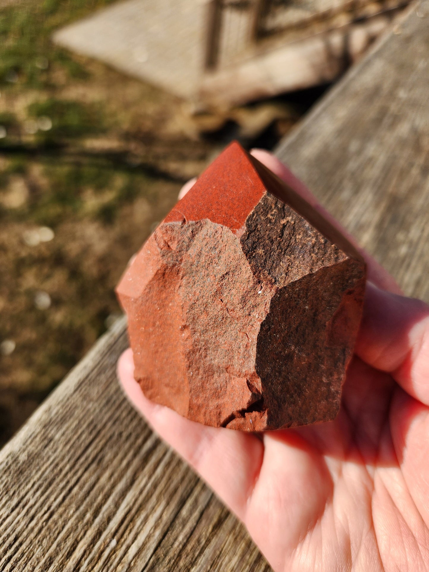Beautiful AAA High Quality Red Jasper Crystal Top Polish with Hematite Flash