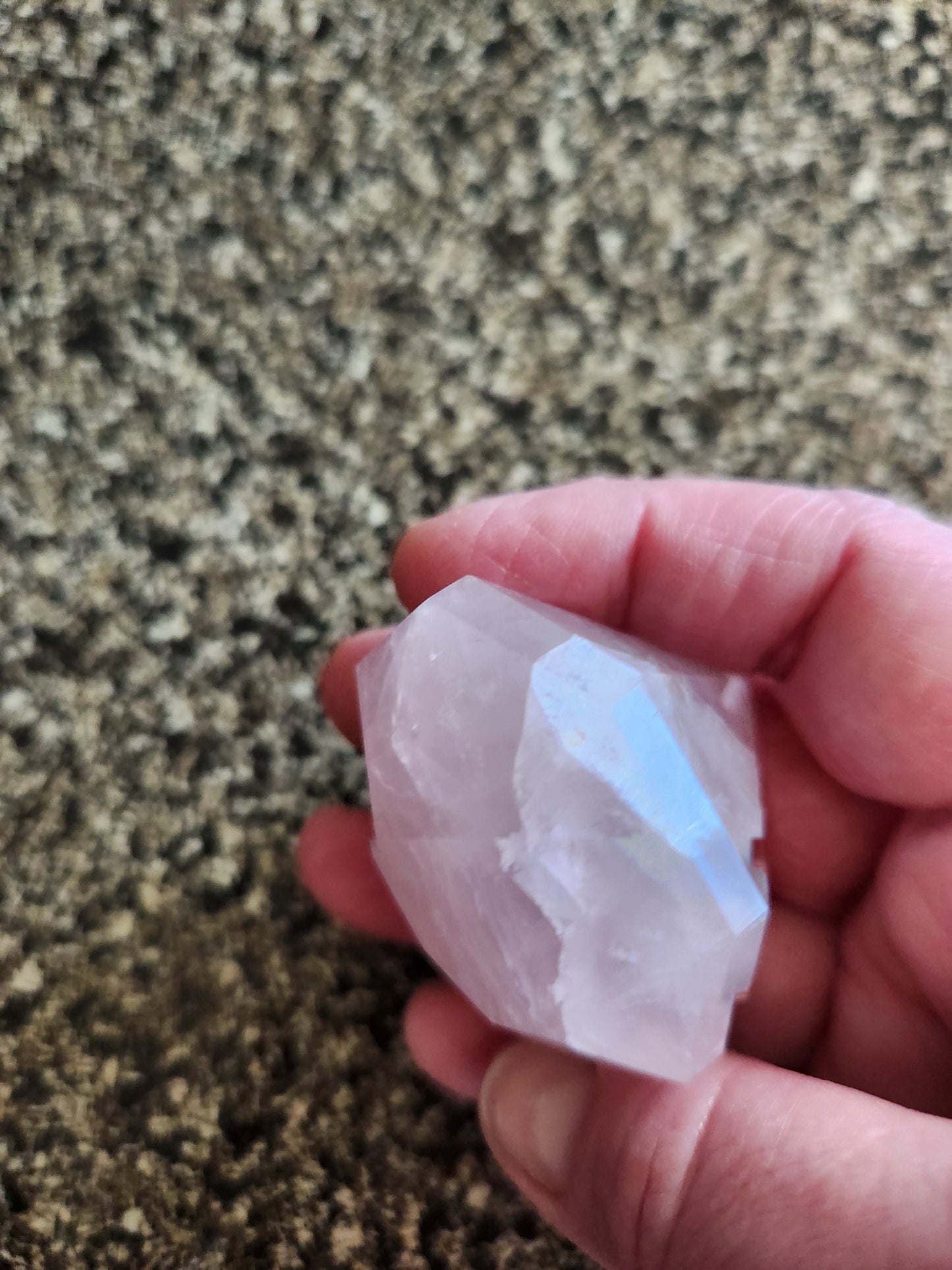 Gorgeous AAA Pink Rose Quartz Crystal Diamond Extractor