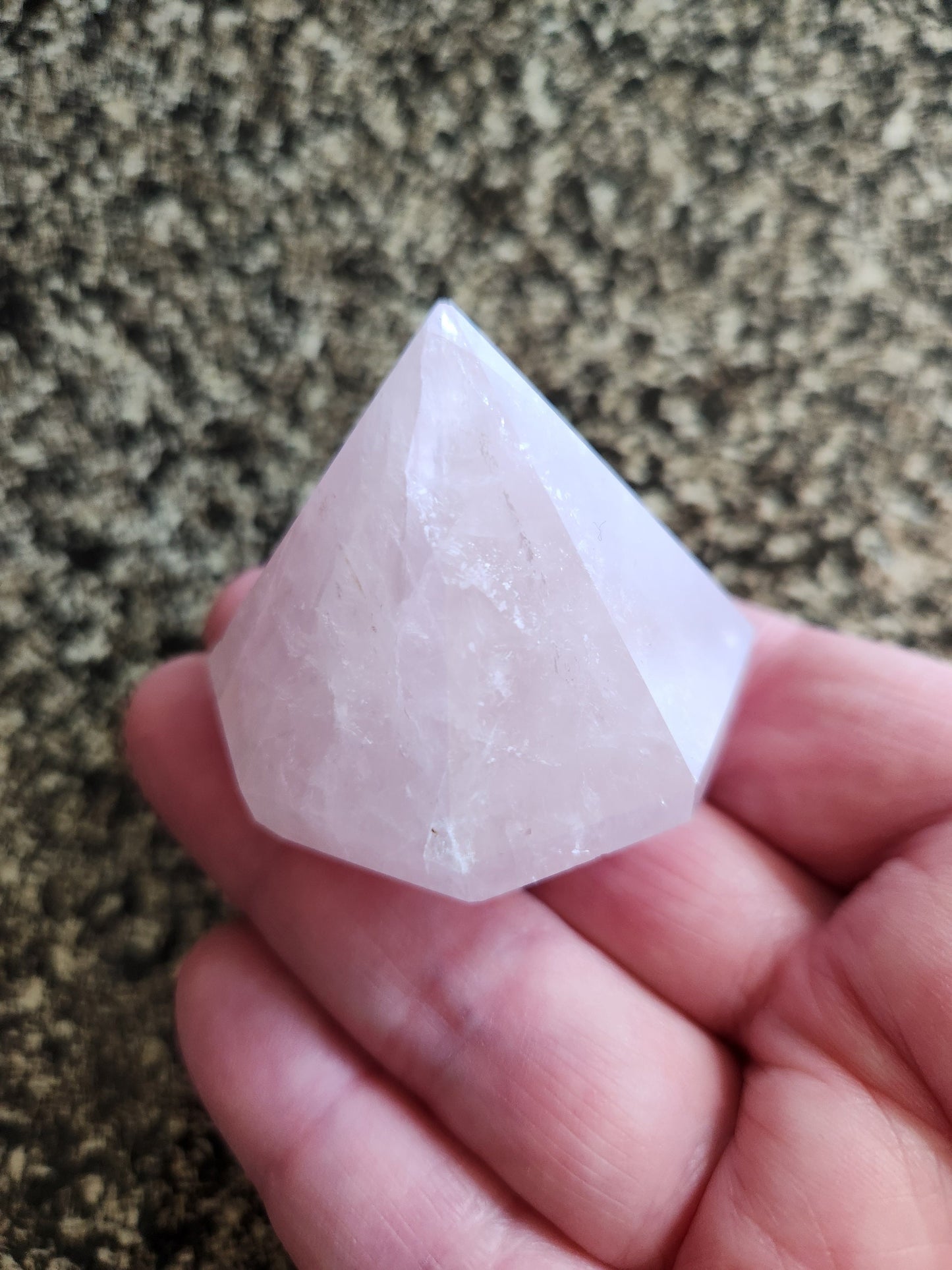 Gorgeous AAA Pink Rose Quartz Crystal Diamond Extractor