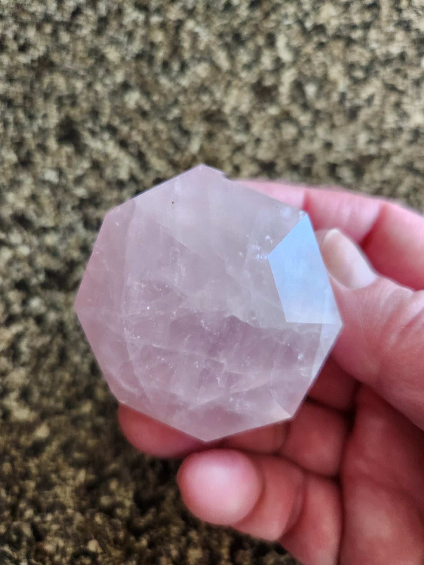 Gorgeous AAA Pink Rose Quartz Crystal Diamond Extractor