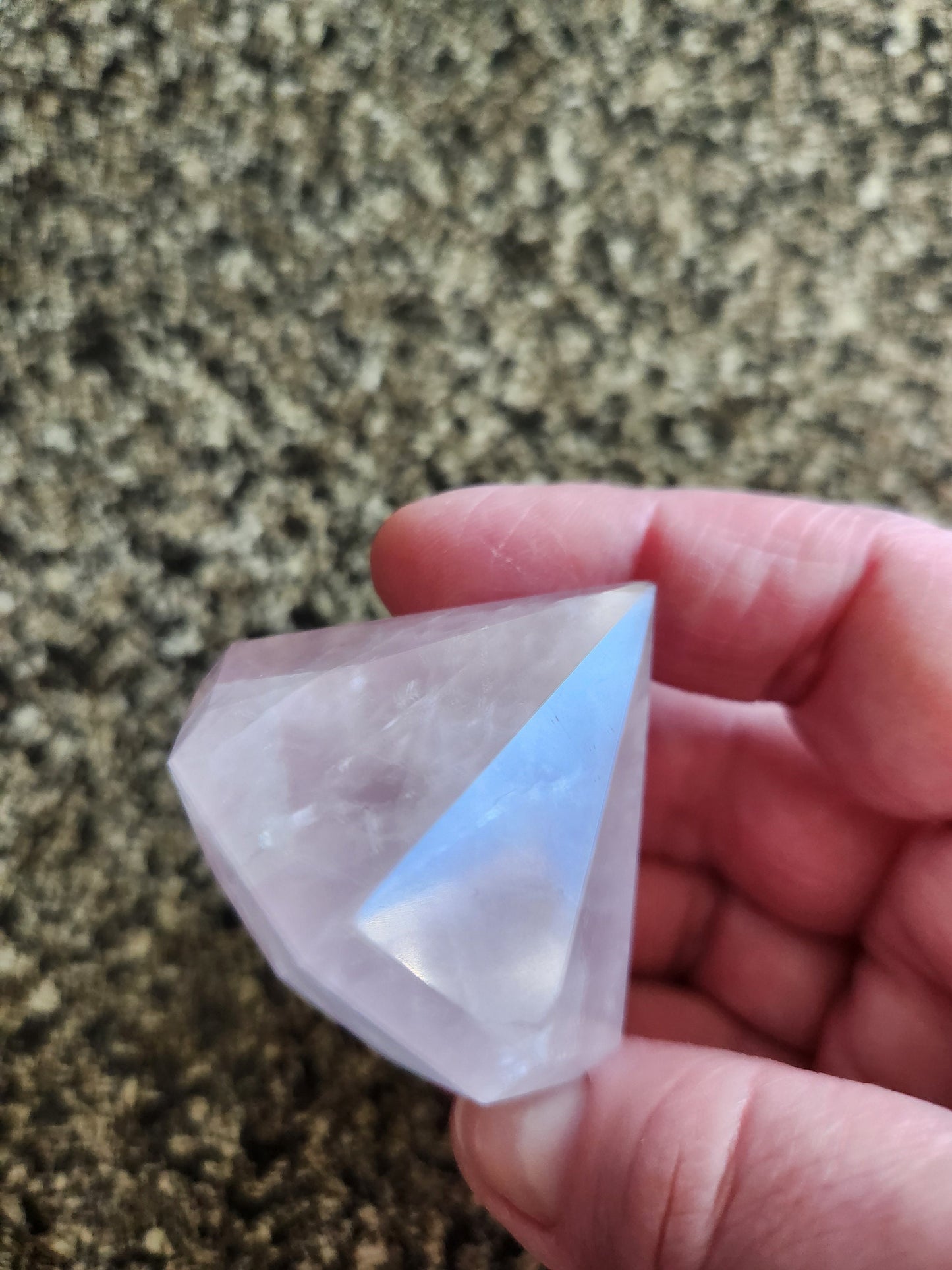 Gorgeous AAA Pink Rose Quartz Crystal Diamond Extractor