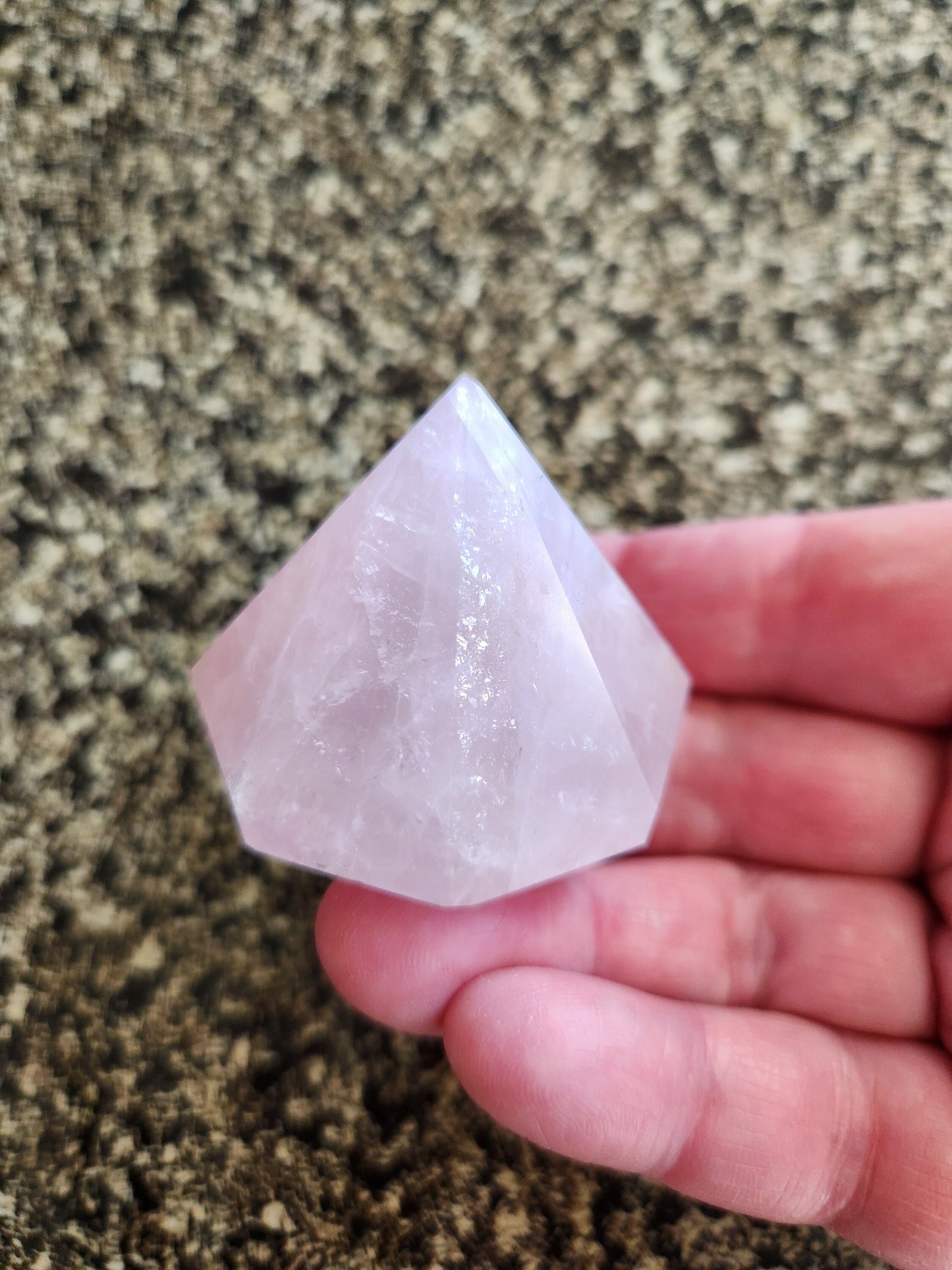 Gorgeous AAA Pink Rose Quartz Crystal Diamond Extractor