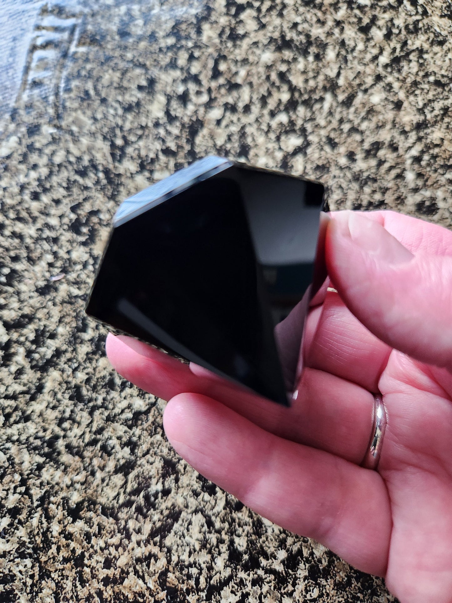 Gorgeous AAA Black Obsidian Crystal Diamond Extractor