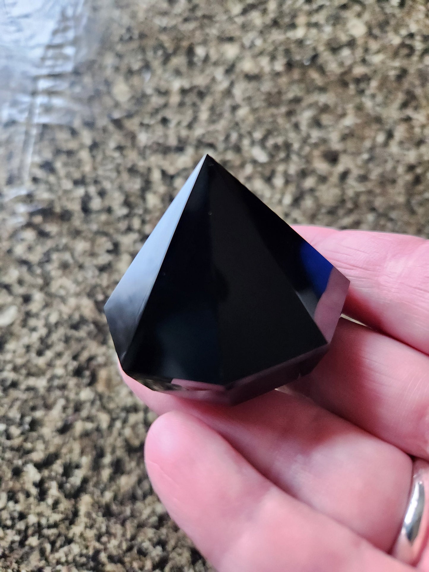 Gorgeous AAA Black Obsidian Crystal Diamond Extractor