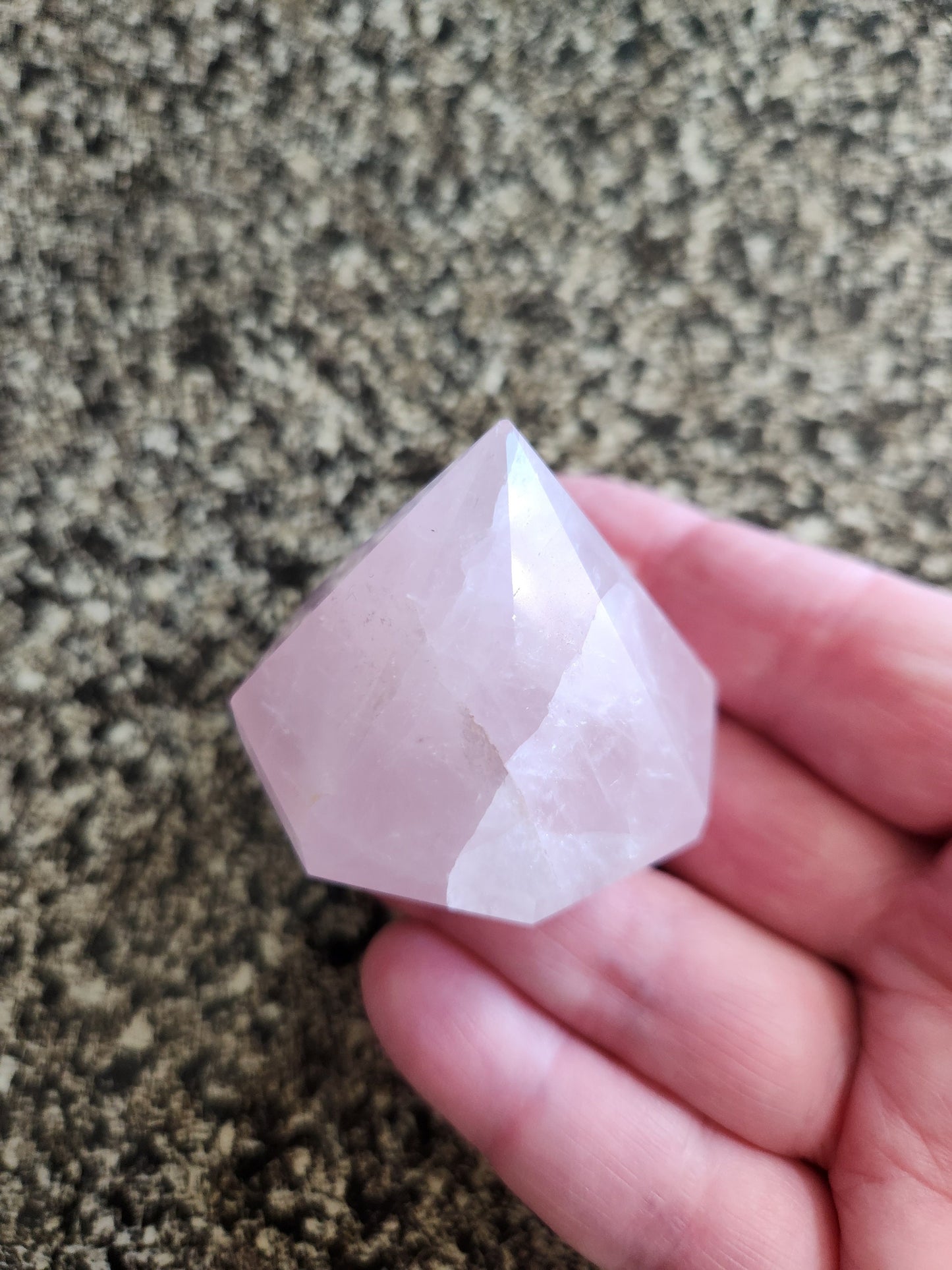 Gorgeous AAA Pink Rose Quartz Crystal Diamond Extractor