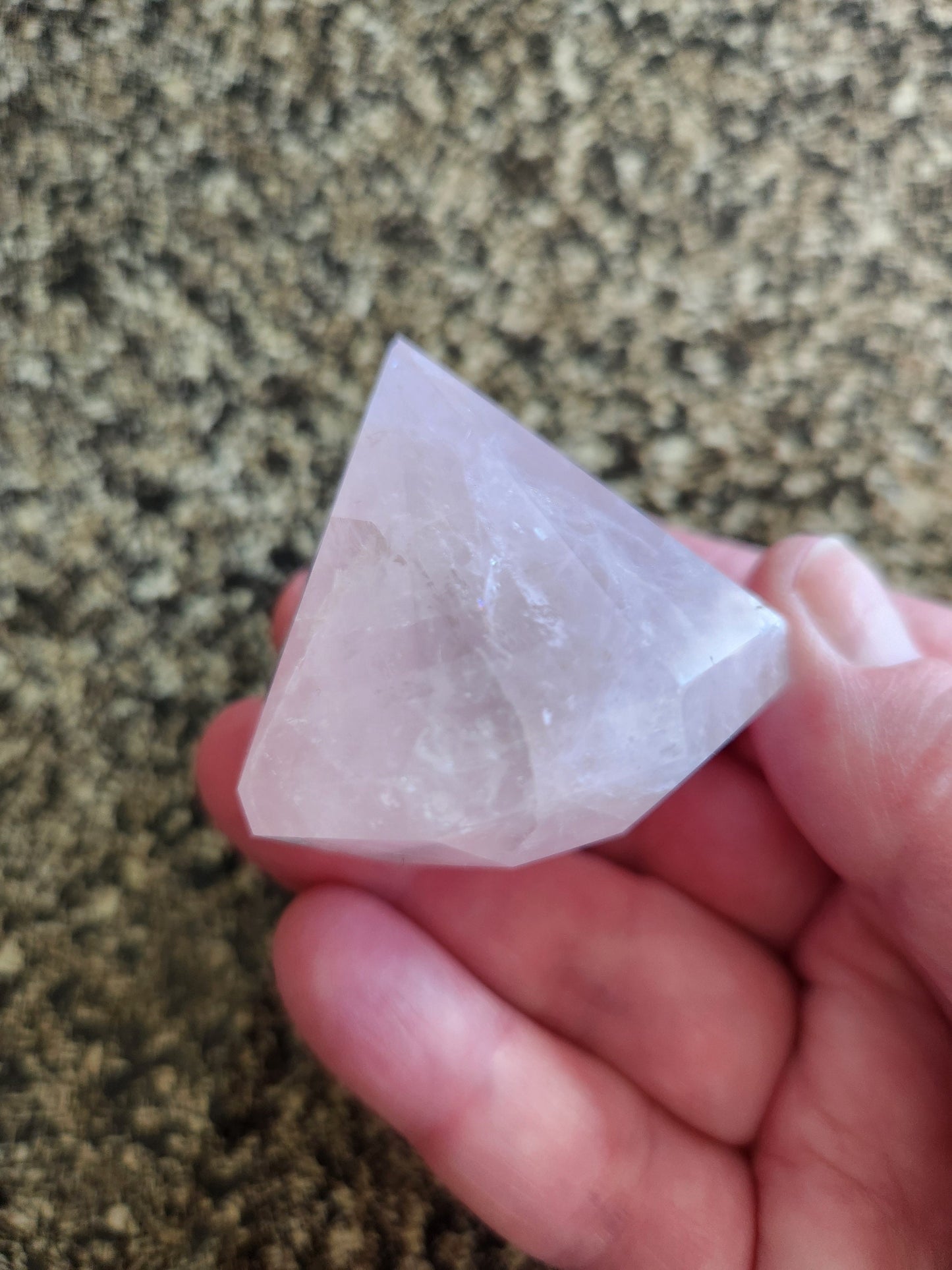 Gorgeous AAA Pink Rose Quartz Crystal Diamond Extractor