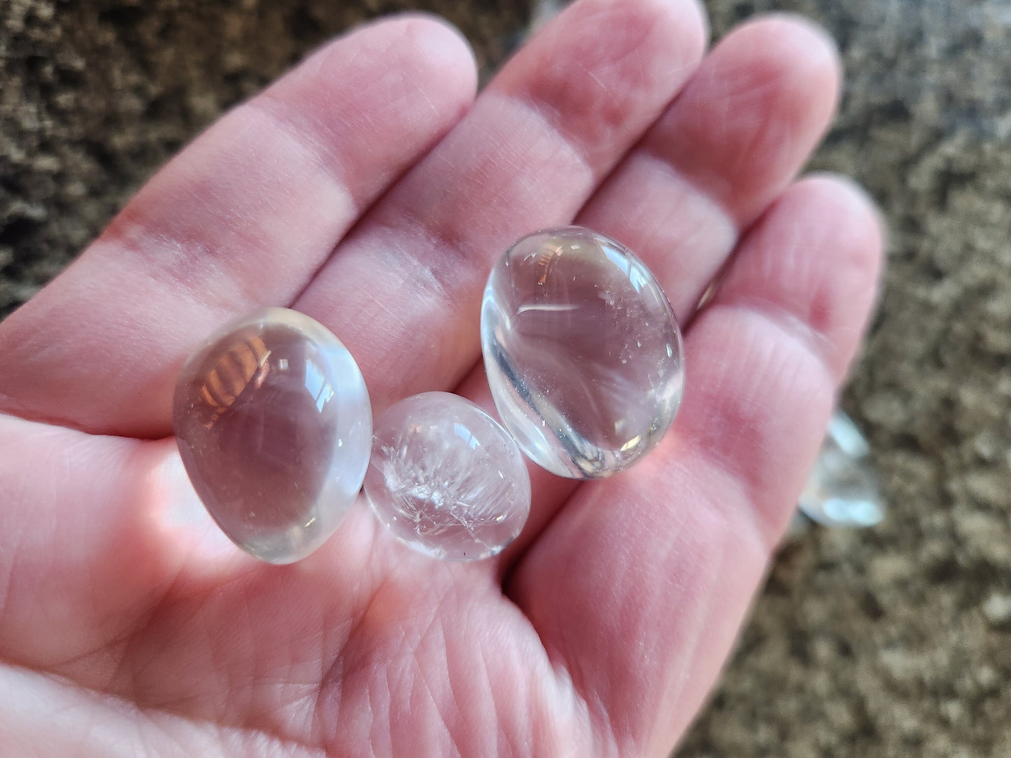 Gorgeous AAA Himalayan Clear Quartz Natural Crystal Tumble, Listing for 1 Tumble