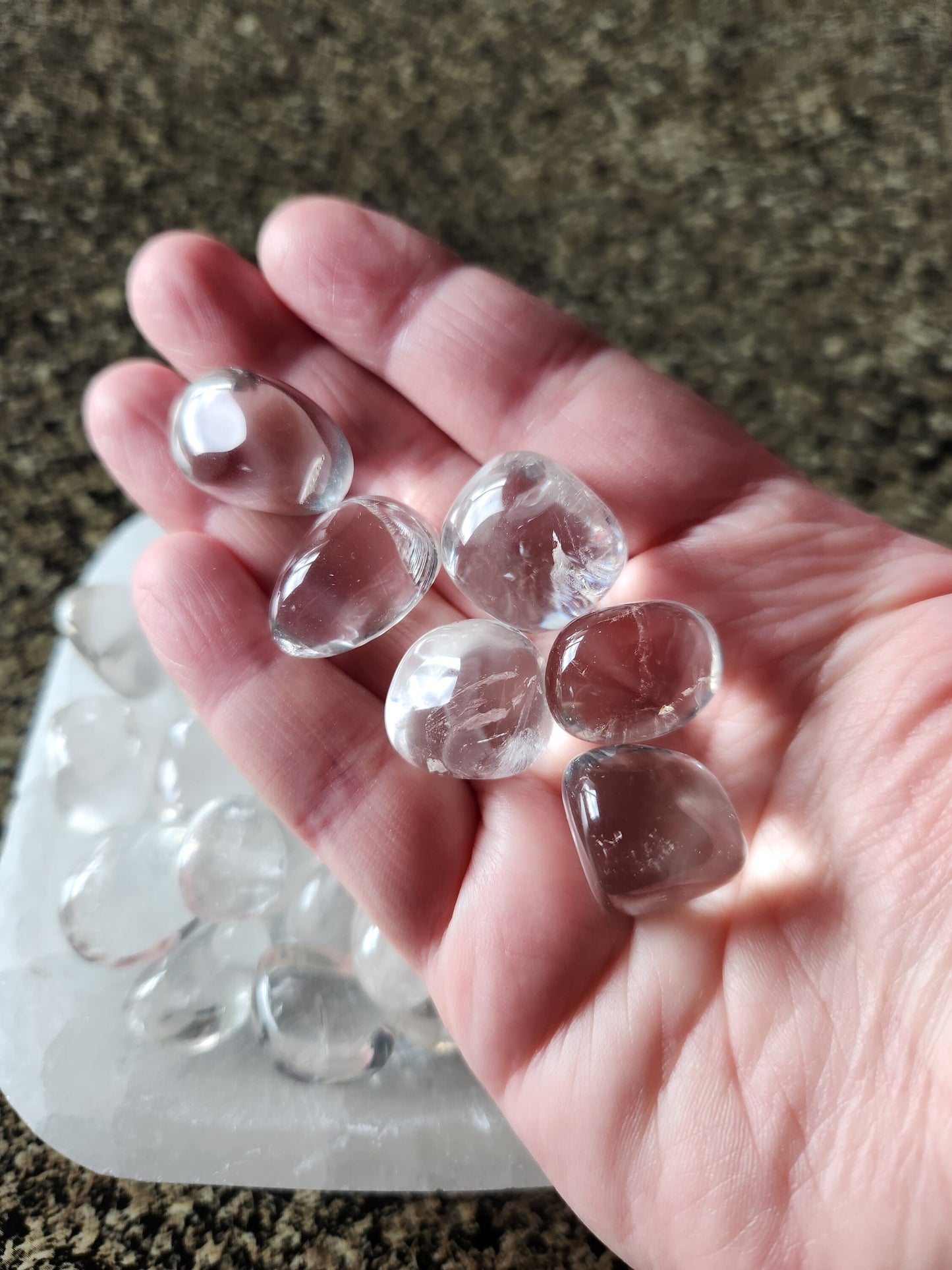 Gorgeous AAA Himalayan Clear Quartz Natural Crystal Tumble, Listing for 1 Tumble