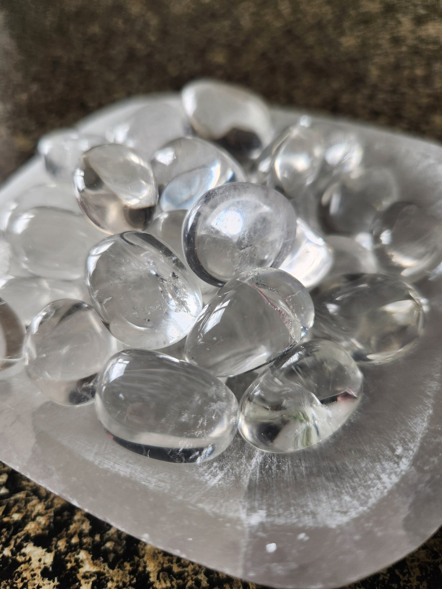 Gorgeous AAA Himalayan Clear Quartz Natural Crystal Tumble, Listing for 1 Tumble