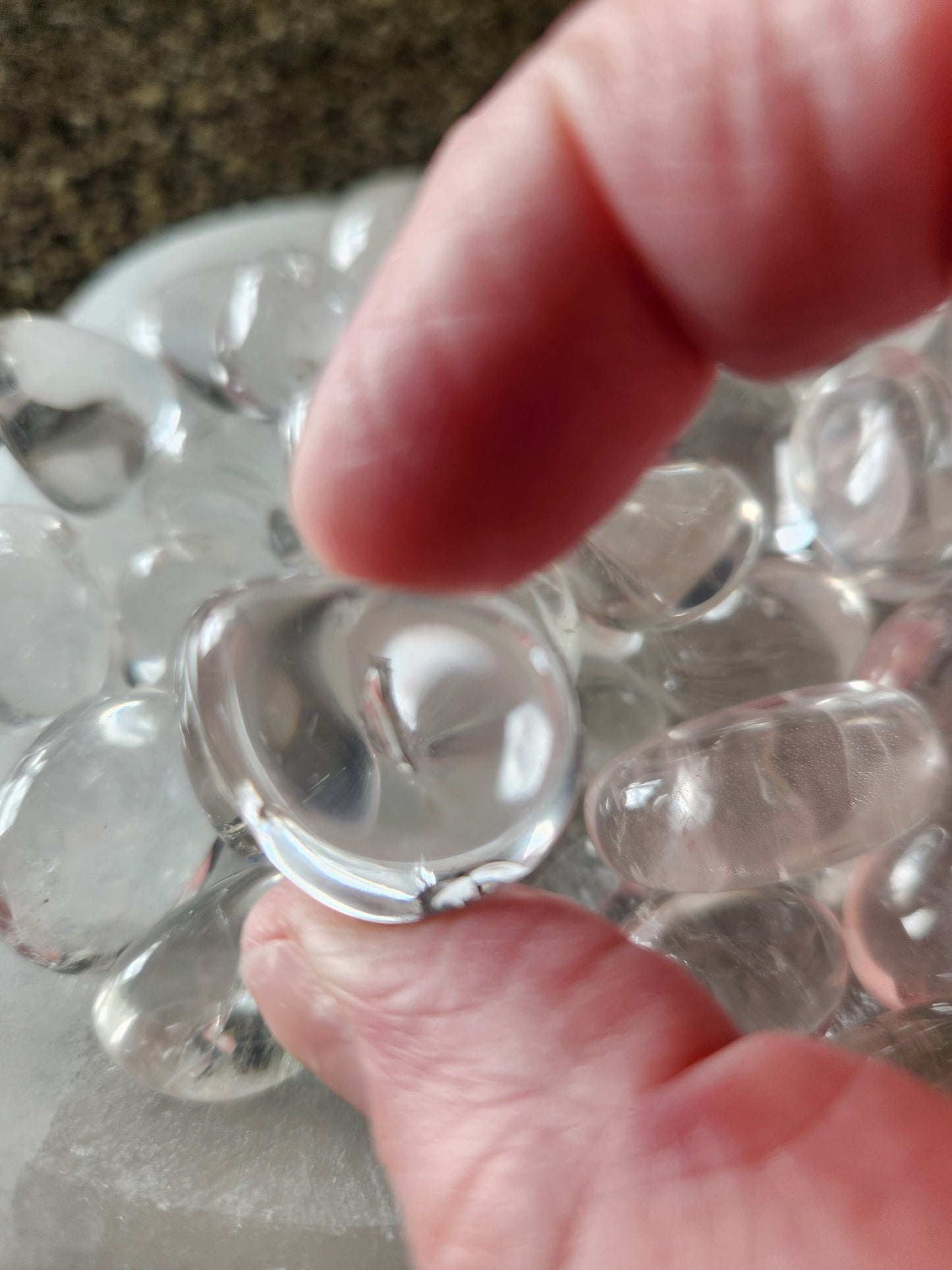 Gorgeous AAA Himalayan Clear Quartz Natural Crystal Tumble, Listing for 1 Tumble